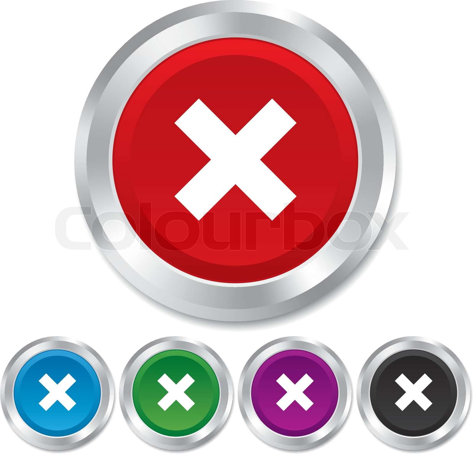 Delete sign icon. Remove button. | Stock vector | Colourbox
