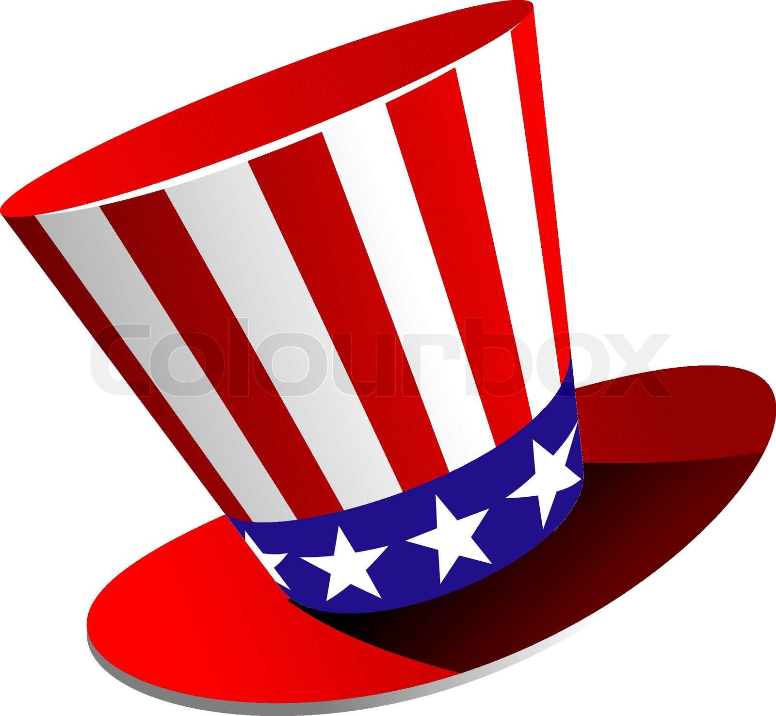 Patriotic American top hat | Stock vector | Colourbox