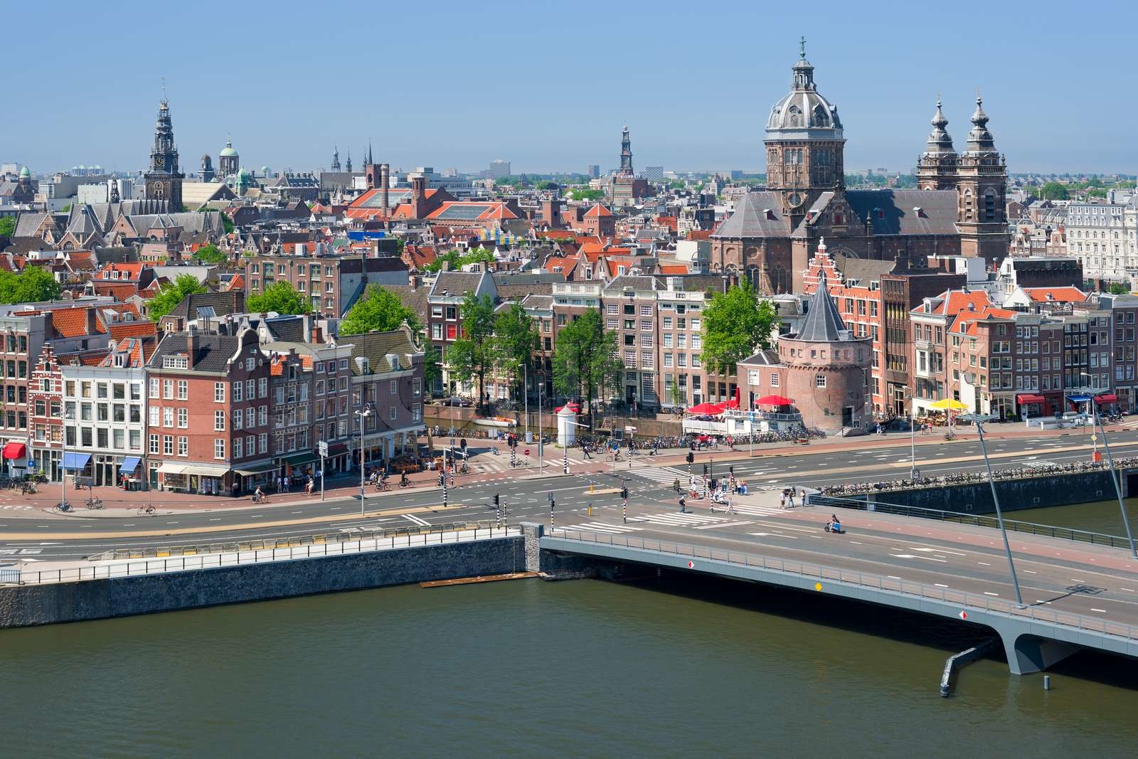 Historic Buildings In The Center Of Amsterdam Stock Image Colourbox