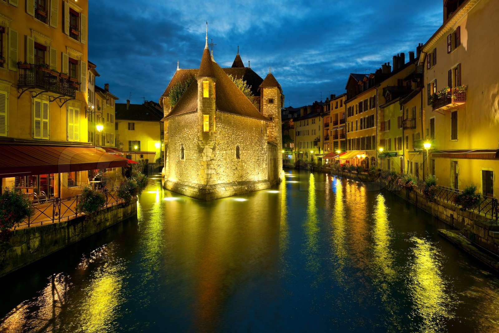 Annecy at night | Stock image | Colourbox