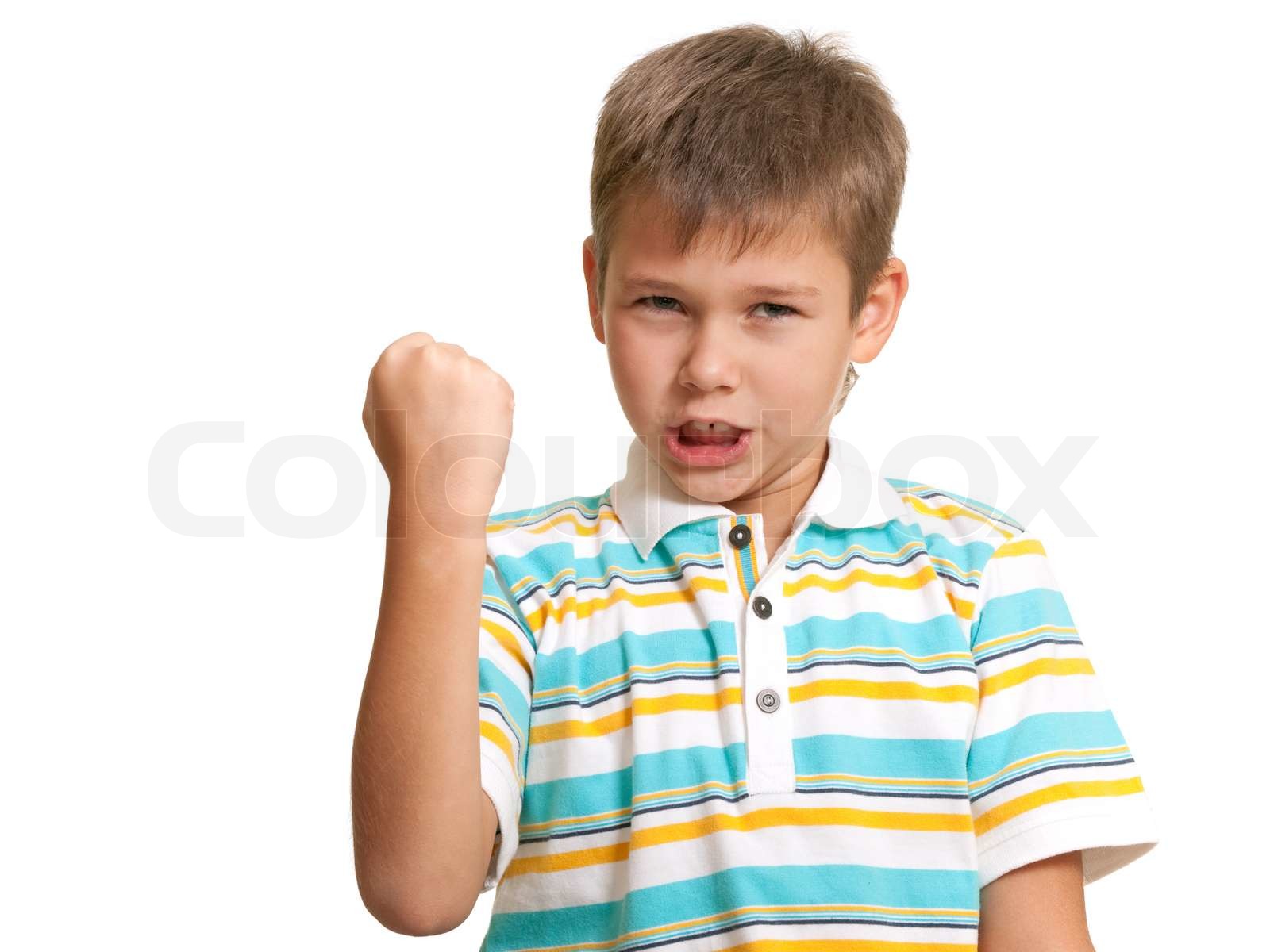 Aggressive kid | Stock image | Colourbox