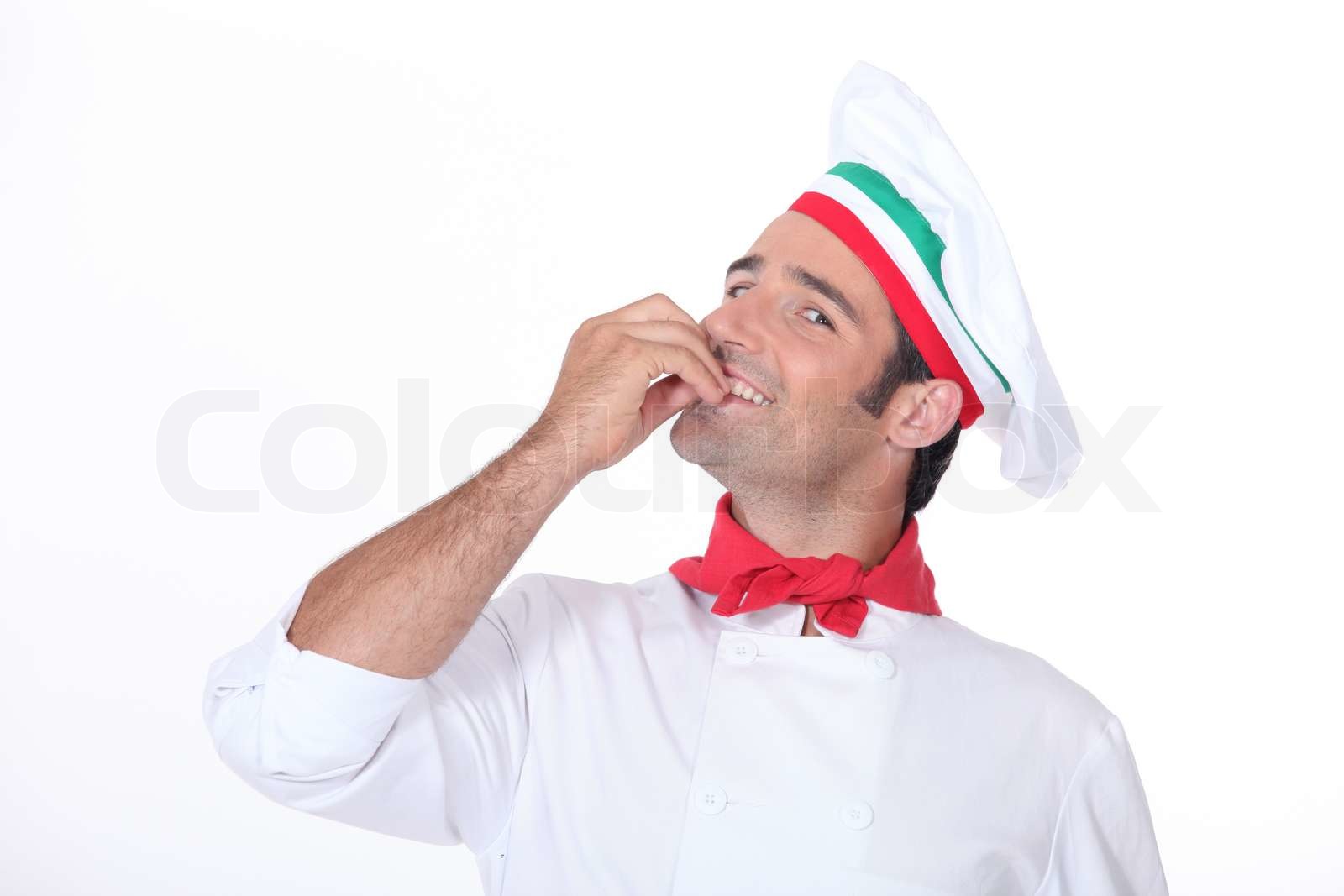 Italian chef Stock image Colourbox