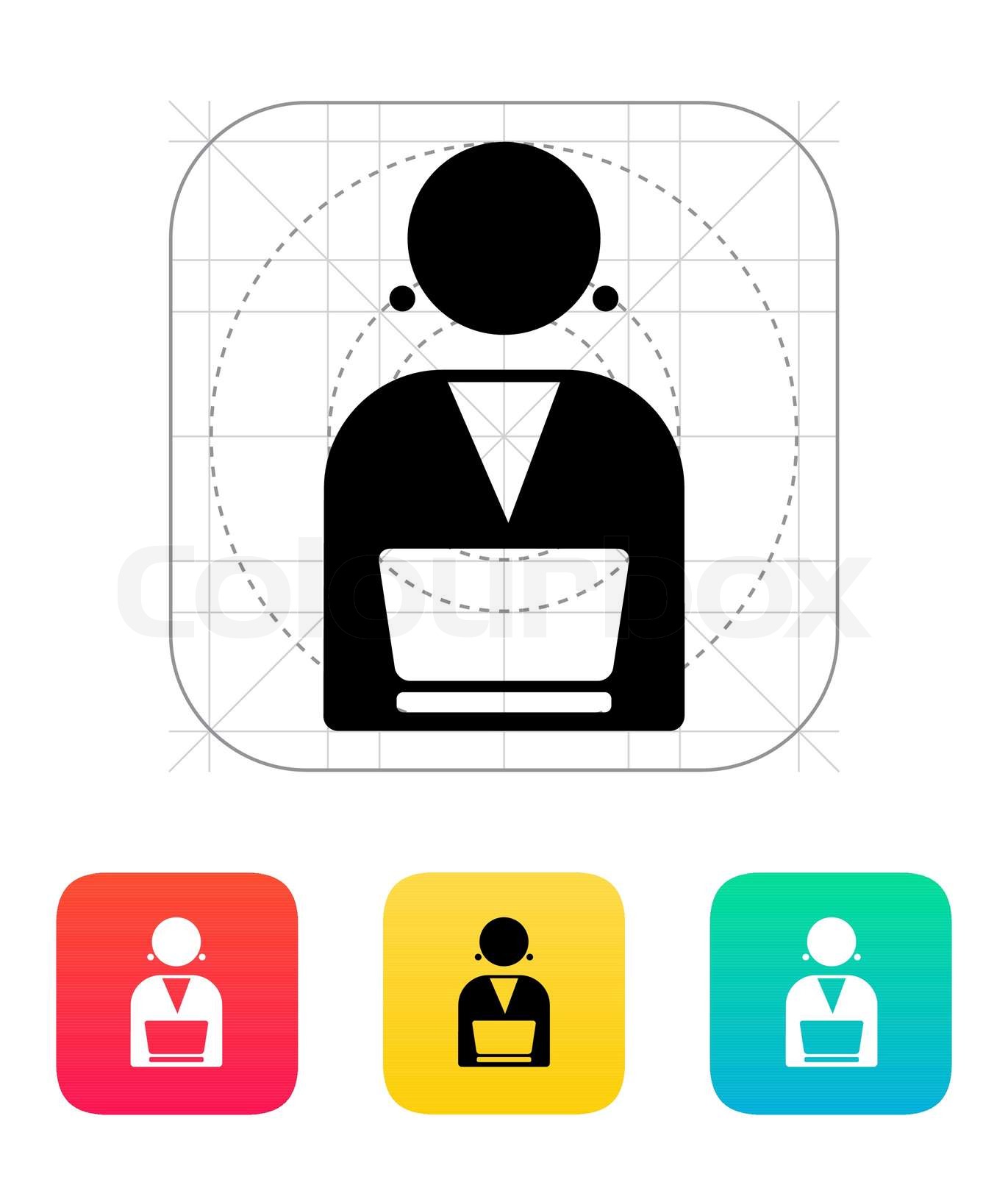 Broadcaster icon. | Stock vector | Colourbox