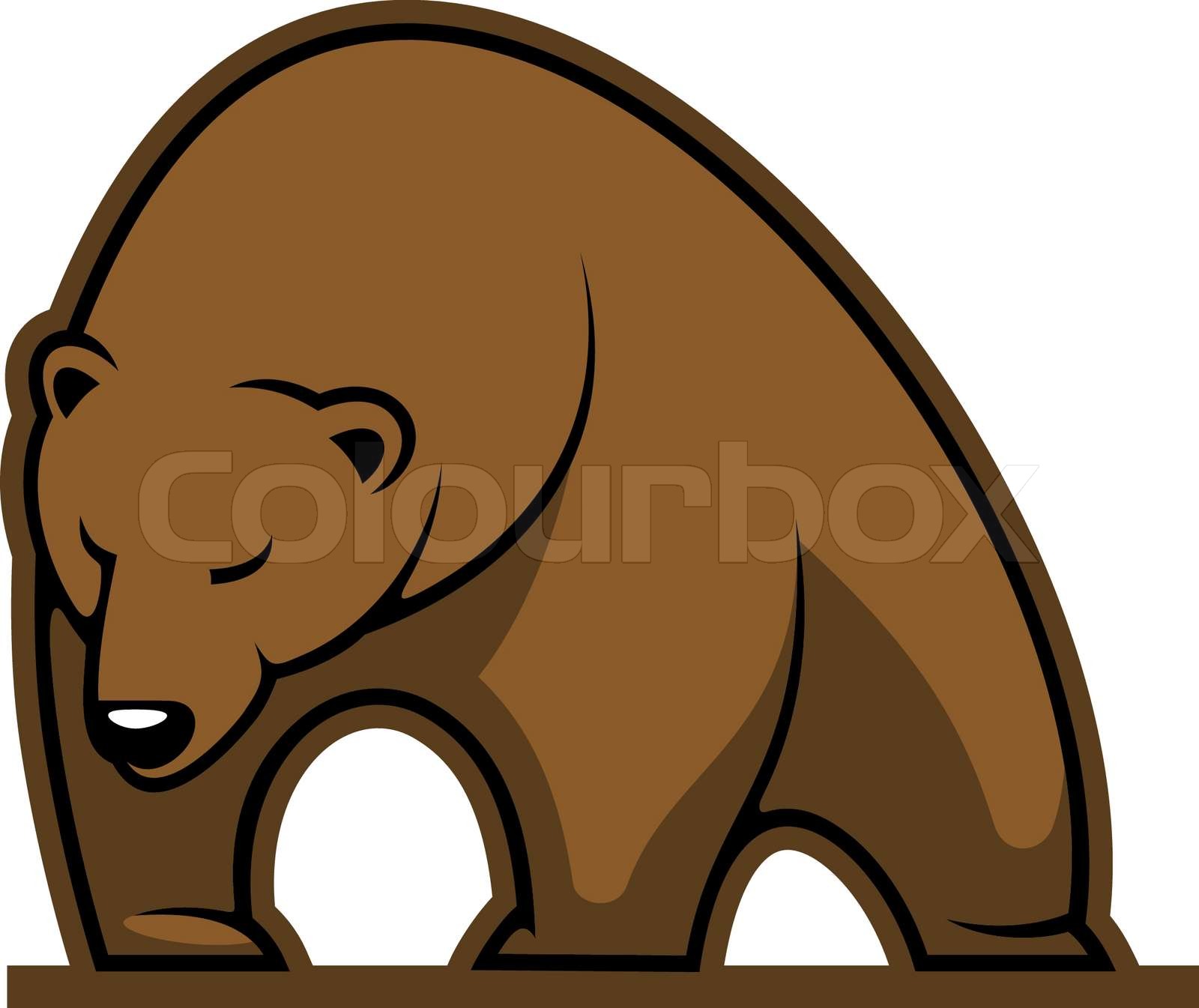 Big brown bear mascot | Stock vector | Colourbox