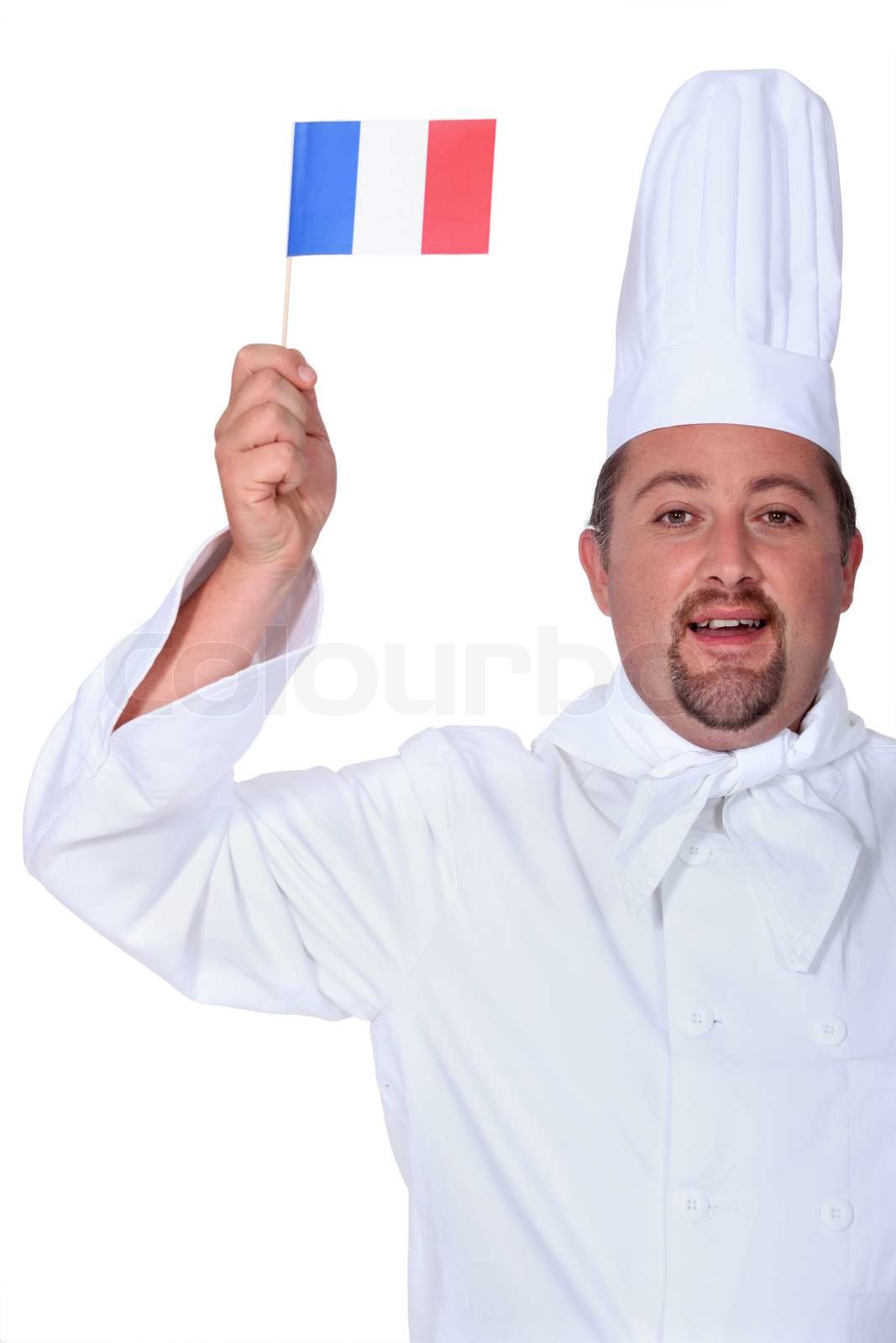 Chef Holding Miniature French Flag Stock Image Colourbox chef-holding-miniature-french-flag-stock-image-colourbox