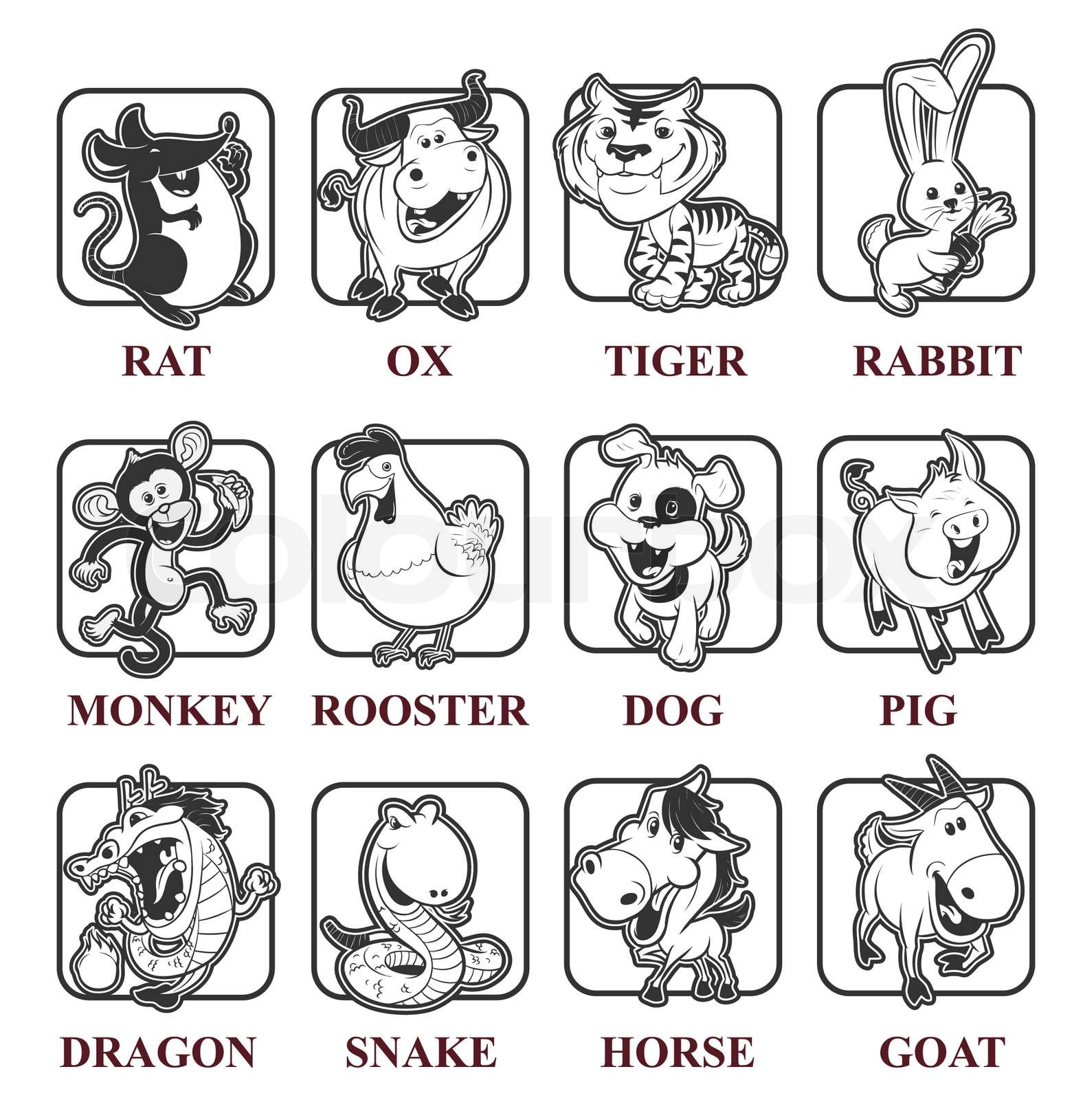 chinese zodiac | Stock vector | Colourbox