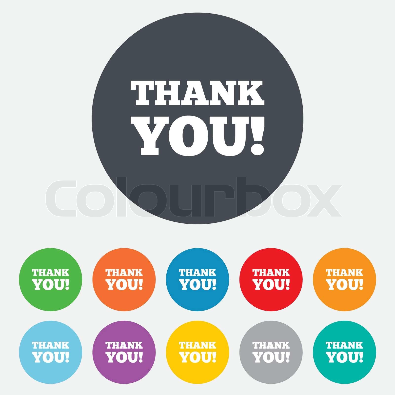 Danke-Schild-Symbol. Dankbarkeit-Symbol. | Stock-Vektor | Colourbox