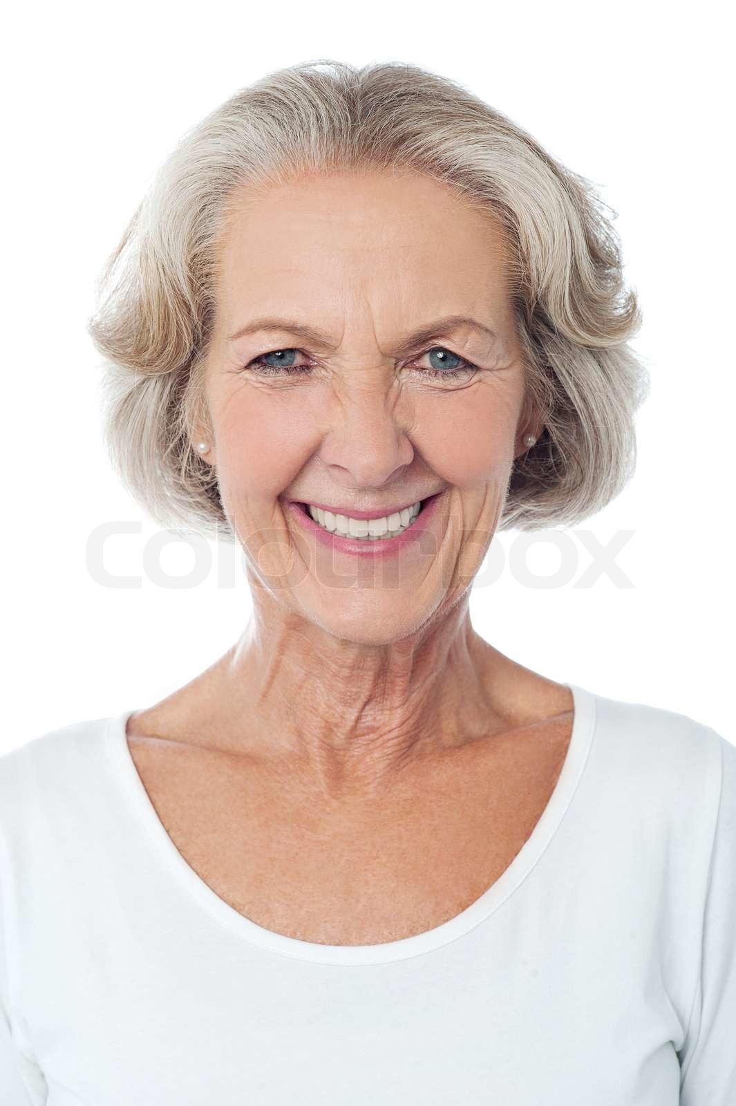 Portrait of a happy senior lady | Stock image | Colourbox