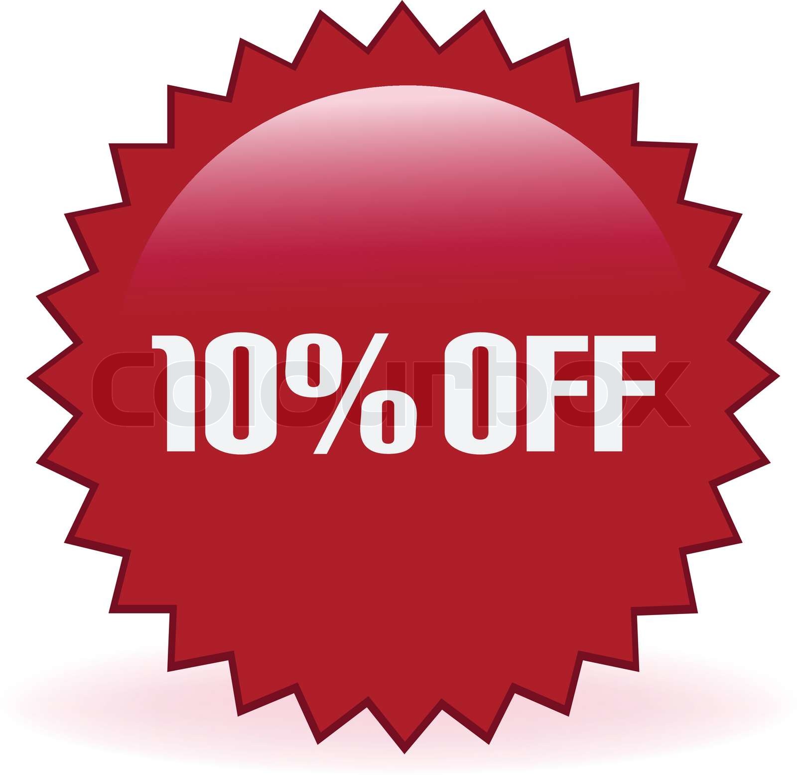 Ten Percent Discount Stock Vector Colourbox