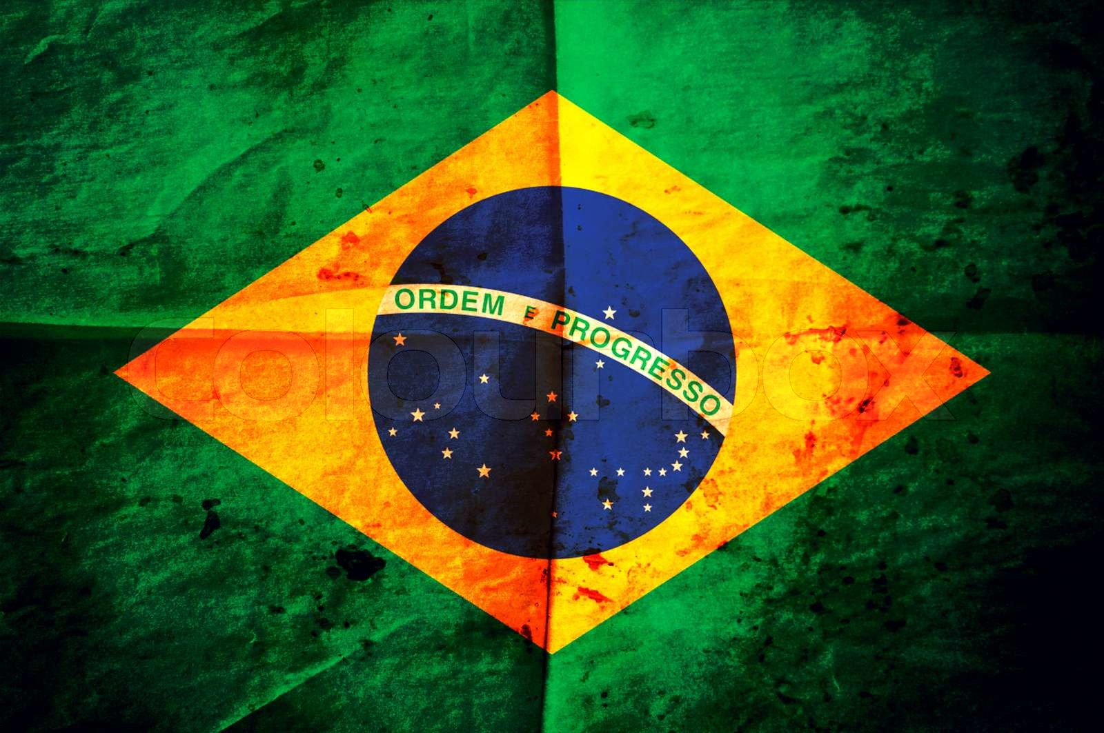 Brasilian flag | Stock image | Colourbox