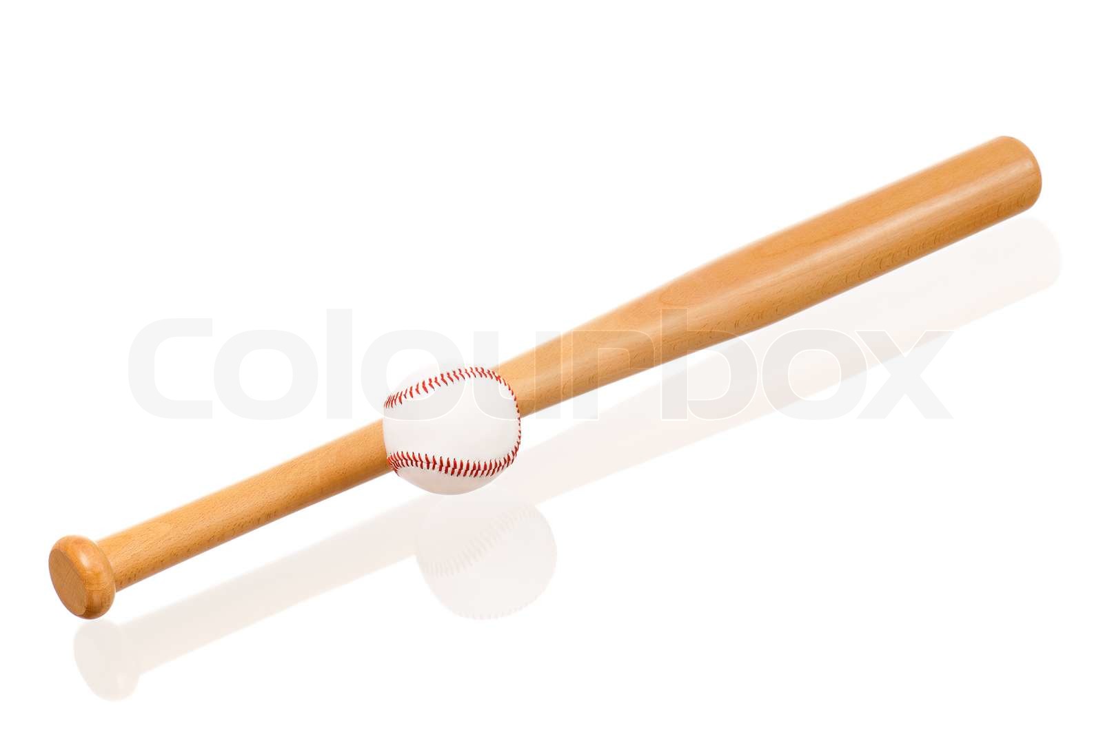 Baseball bat and ball Stock image