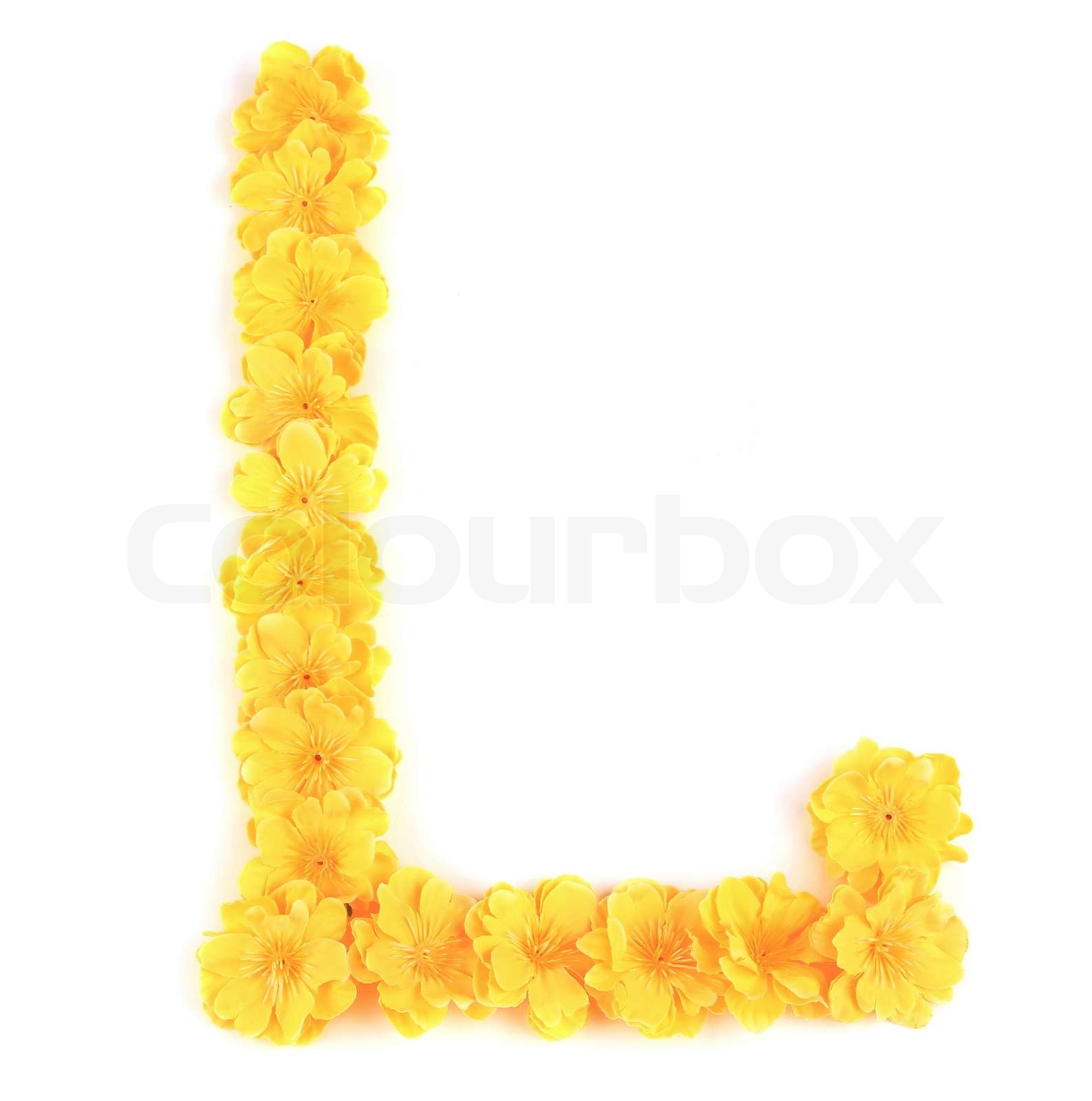 Letter L flower alphabet. | Stock image | Colourbox