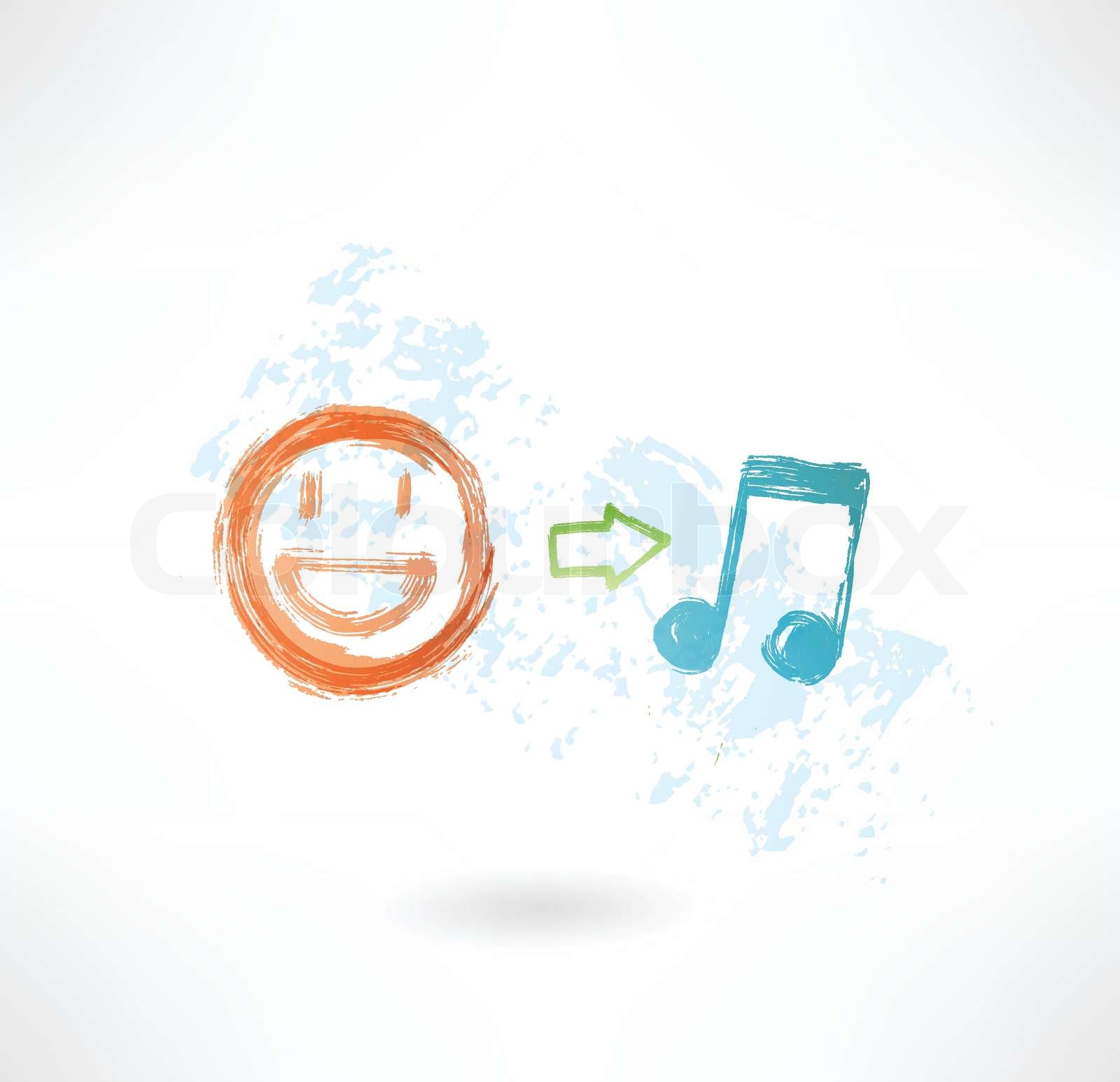 Music Equals Good Mood Grunge Icon Stock Vector Colourbox Music equals good mood grunge icon stock vector colourbox