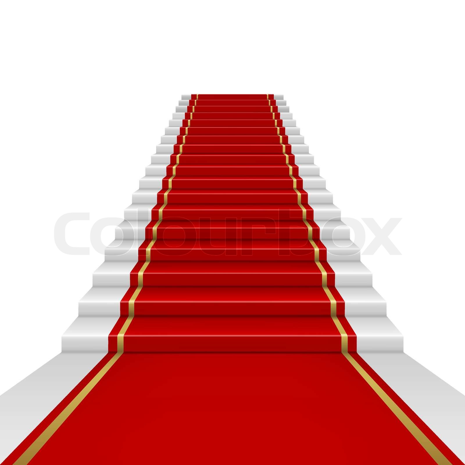 Red carpet with ladder Stock vector Colourbox