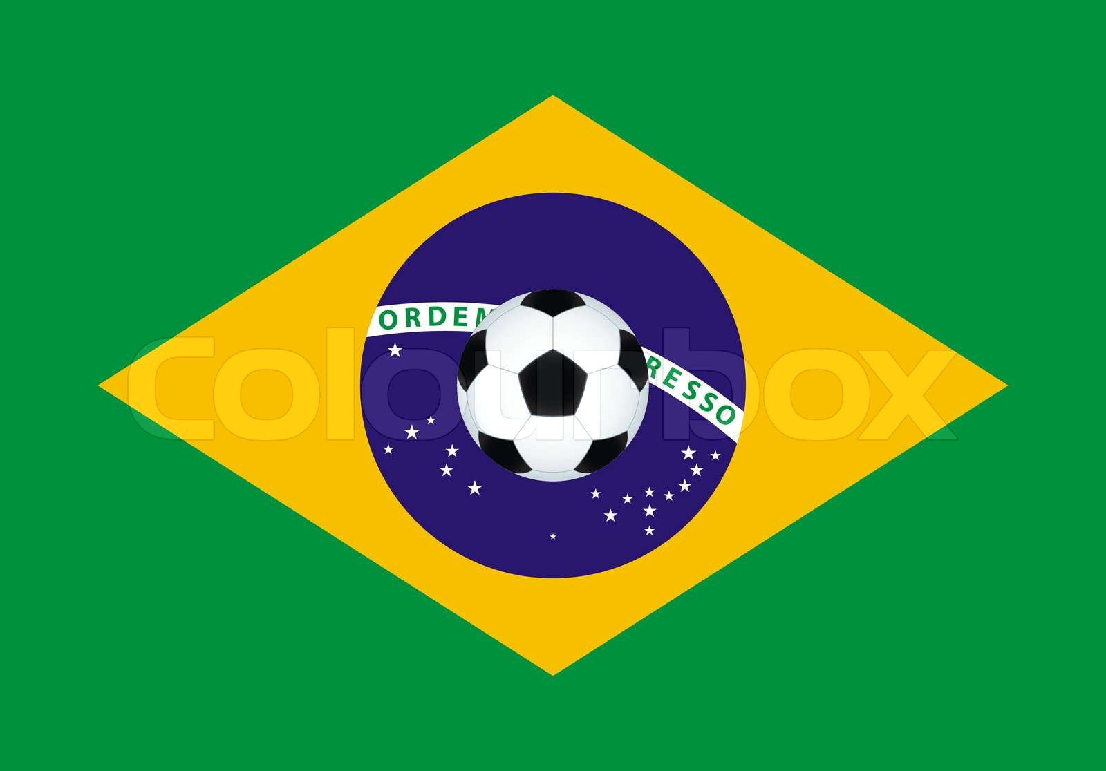 Fu ball In Brasilien Flagge Stock Vektor Colourbox fu-ball-in-brasilien-flagge-stock-vektor-colourbox