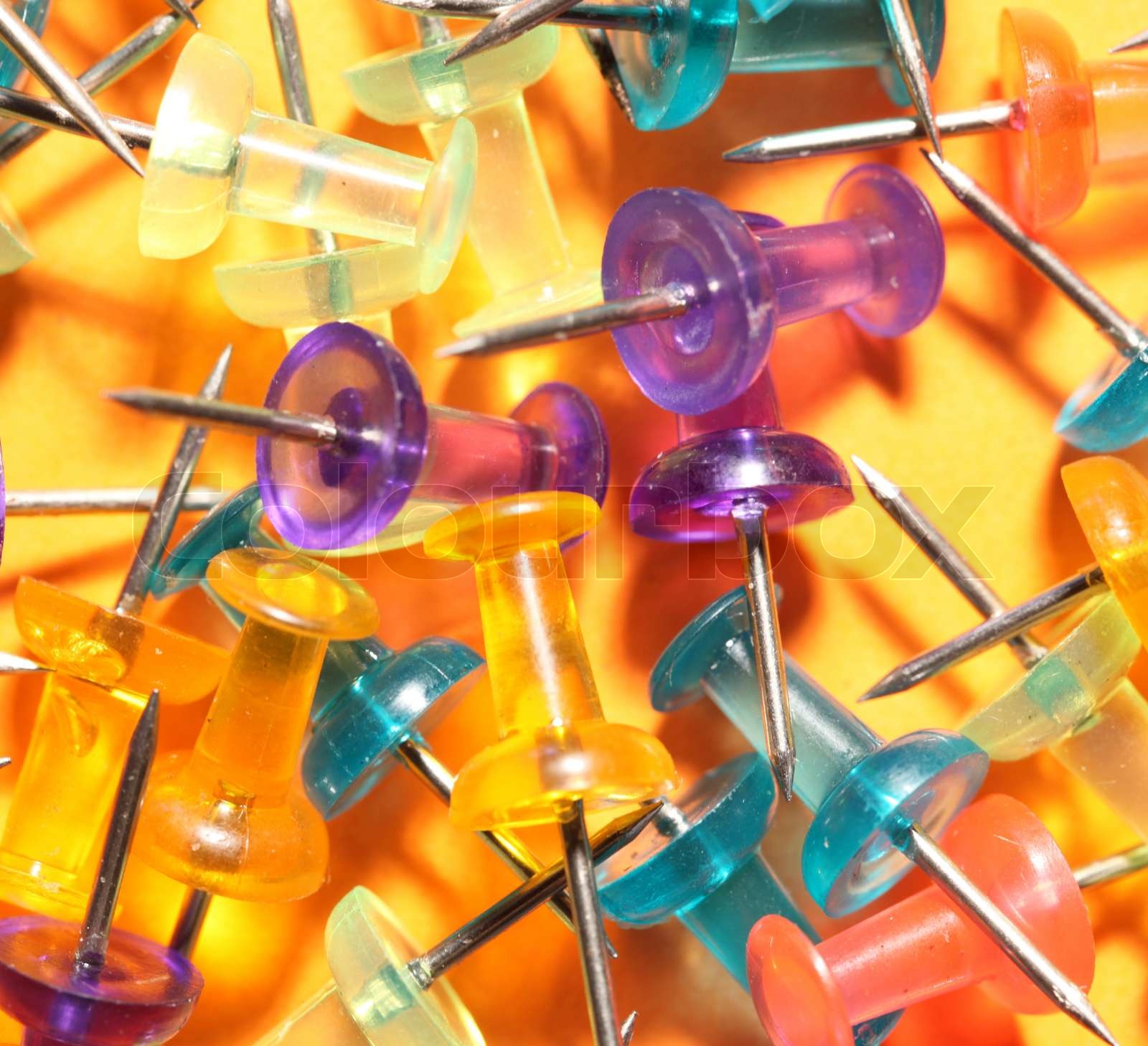Push Pins Stock image Colourbox