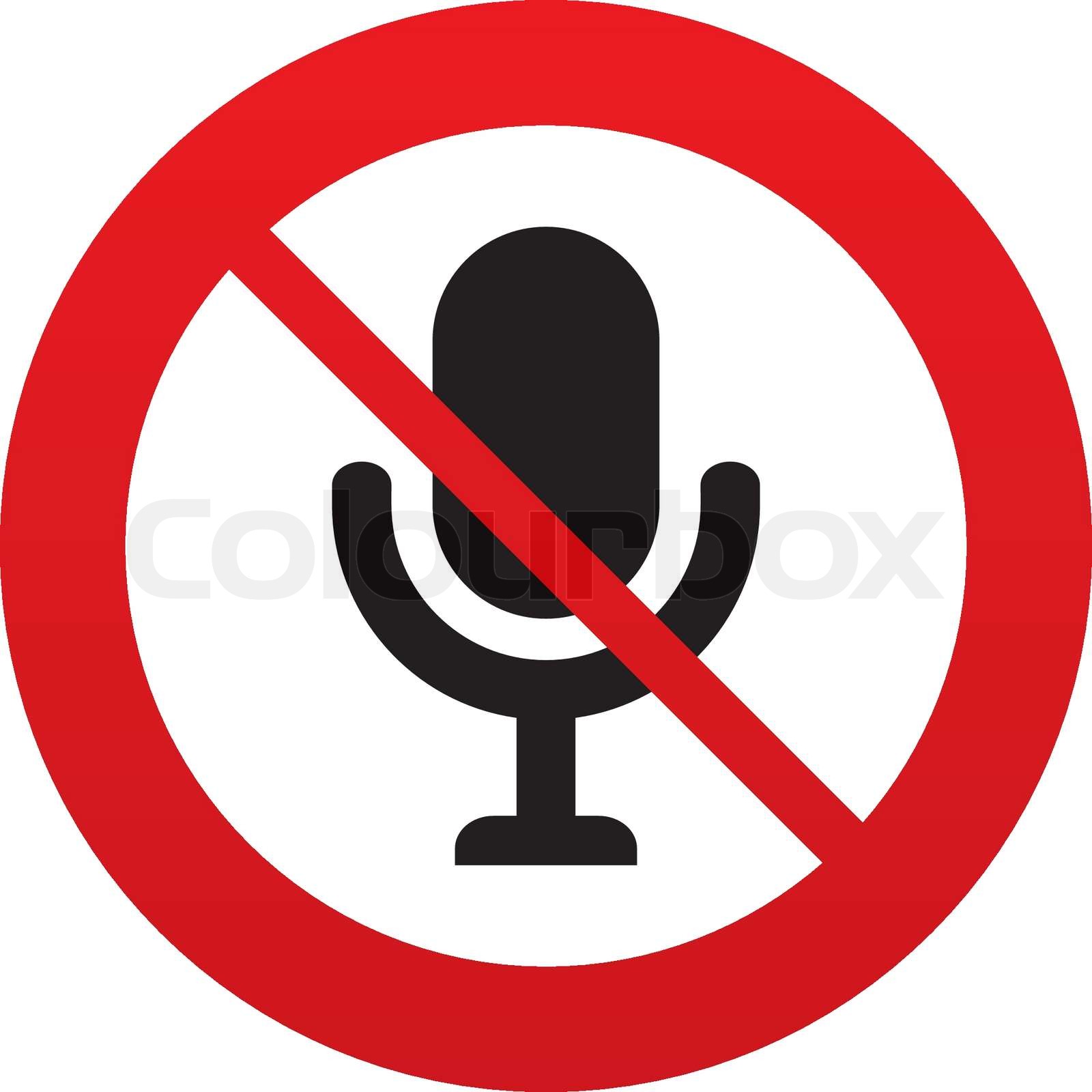 kein Mikrofonsymbol. Lautsprechersymbol. LiveMusik. StockVektor