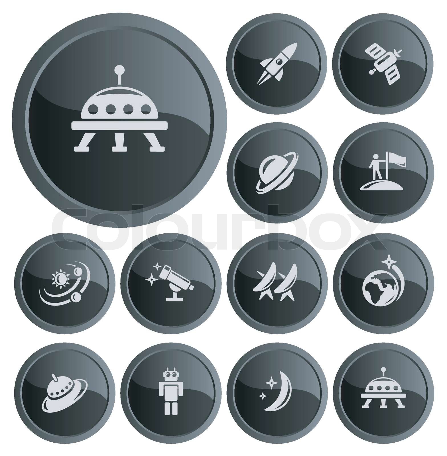 Space buttons Stock vector Colourbox