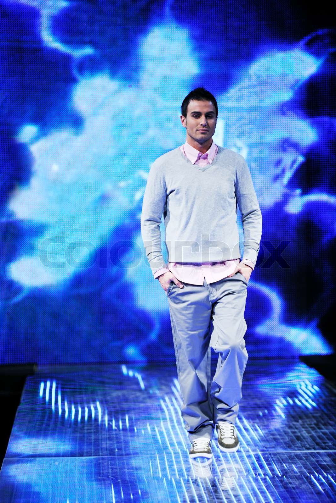male model on fashion show Stock image Colourbox