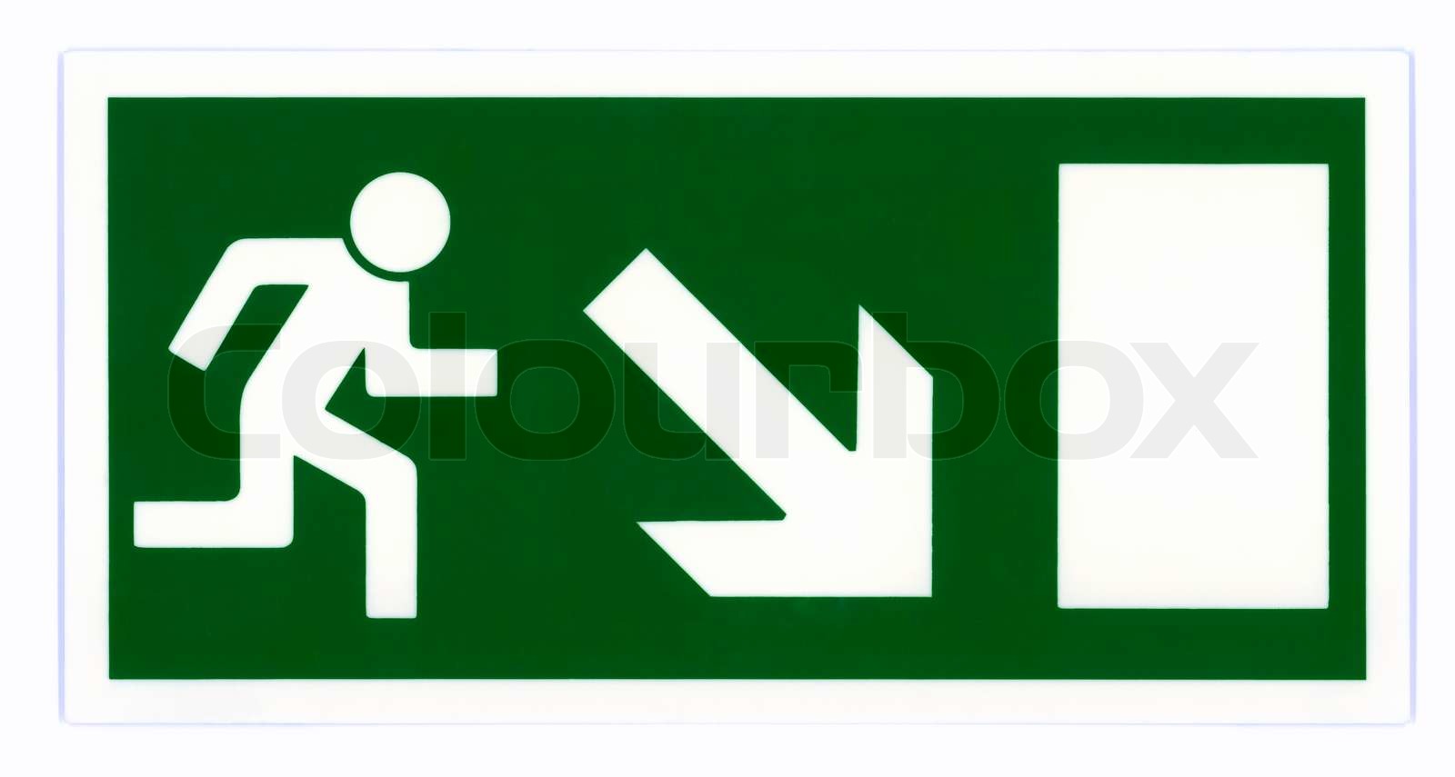 Cartello Uscita A Destra 21x30 Cm - Fluorescente, Plastica Resistente, Segnaletica Di Sicurezza