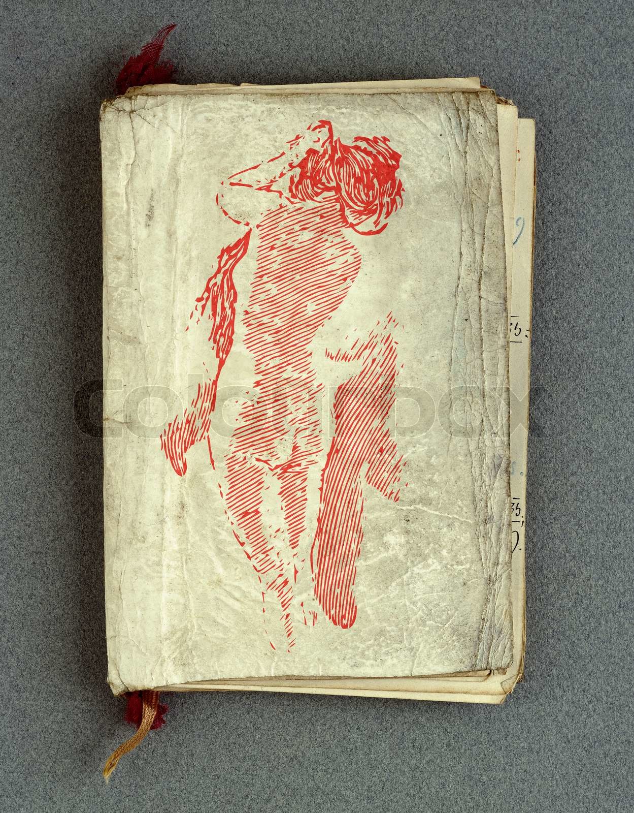 Grunge vintage old cover of notebook | Stock image | Colourbox