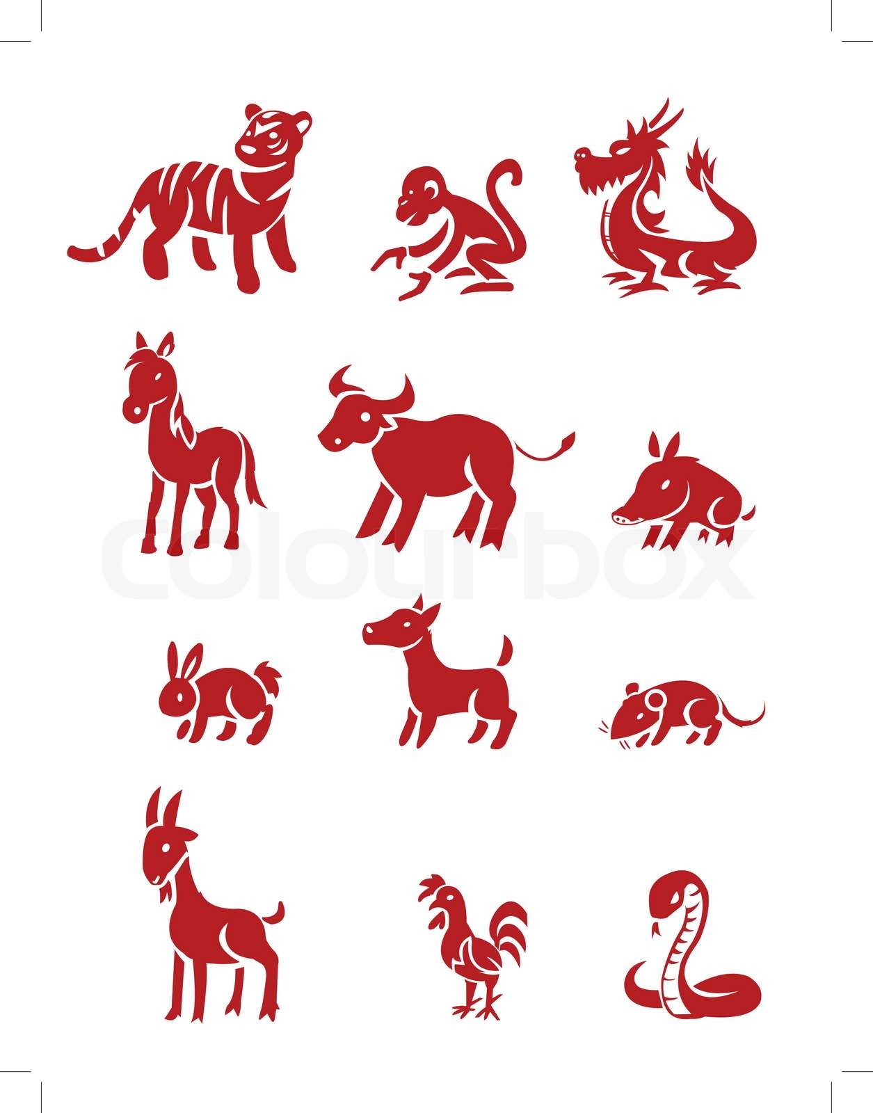 Chinese zodiac | Stock vector | Colourbox
