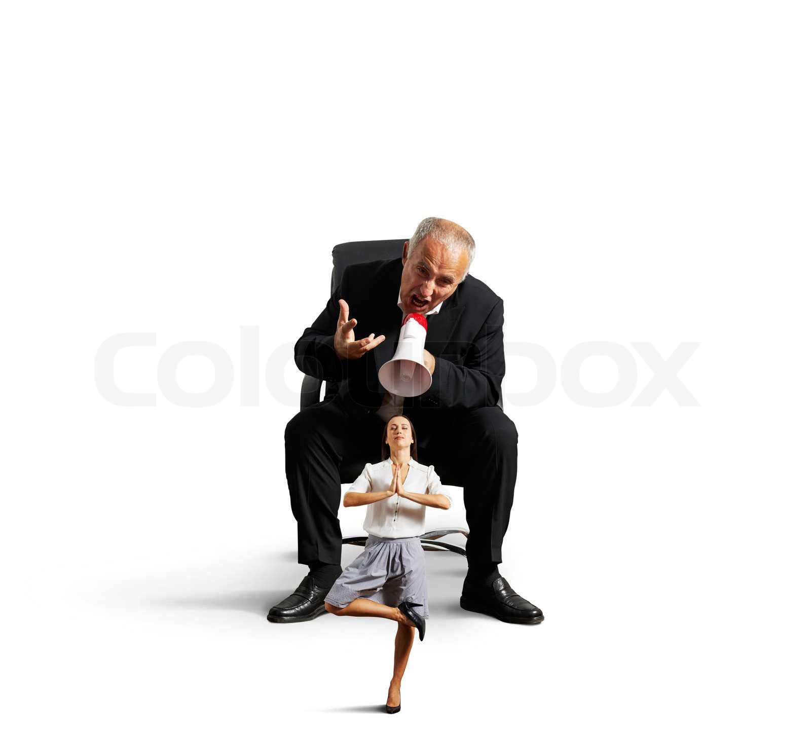 senior man yelling at woman | Stock image | Colourbox