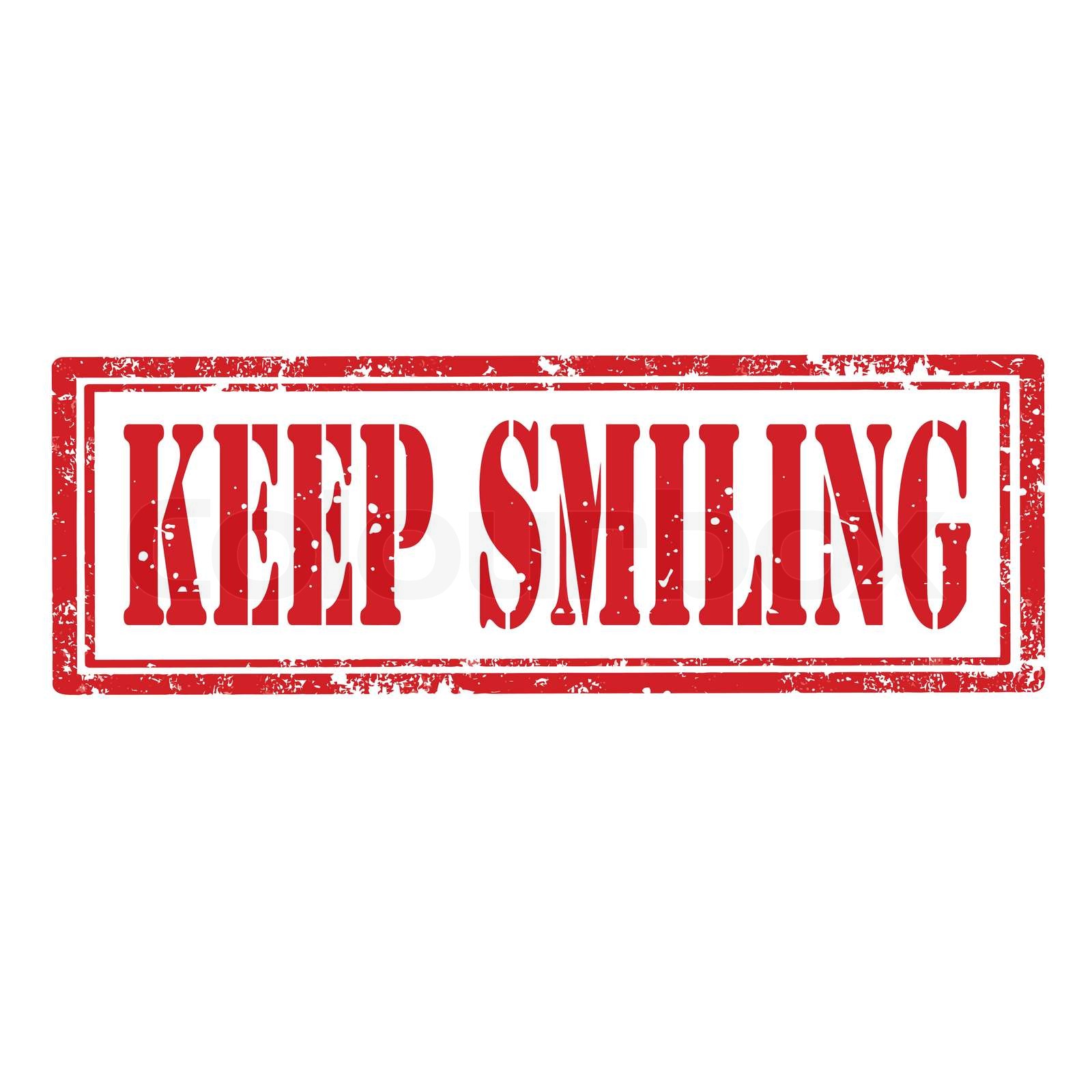 Keep Smilingstamp Stock vector Colourbox