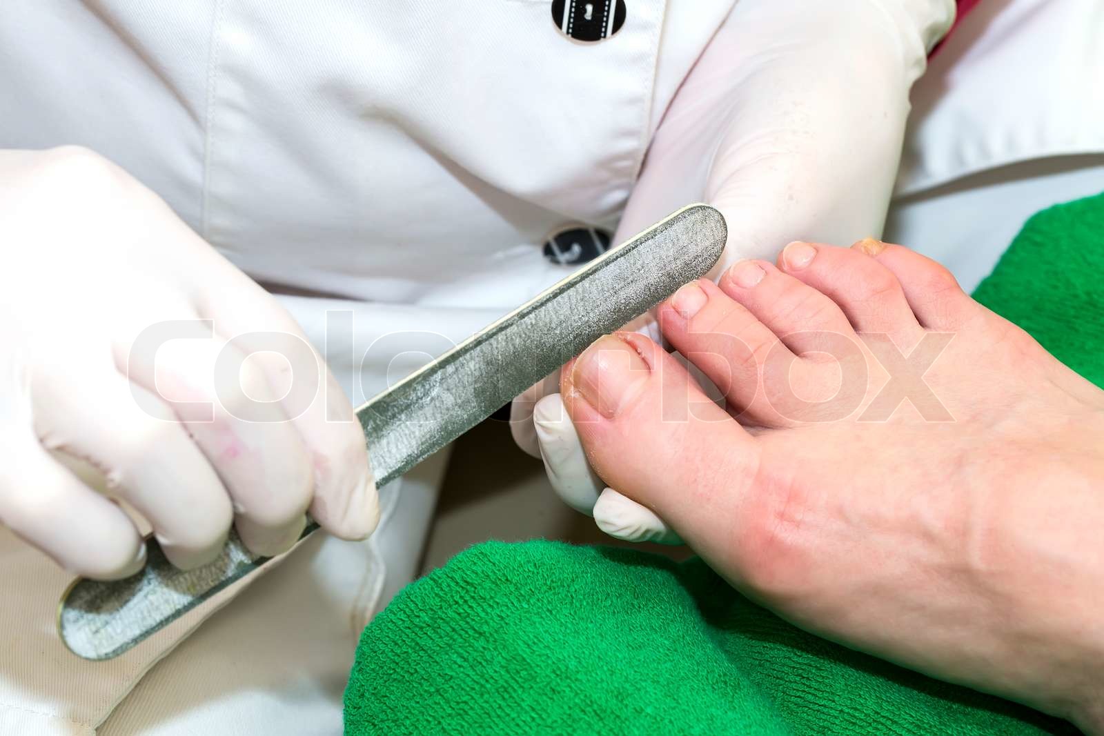 Process Of Pedicure At Beauty Salon Stock Image Colourbox