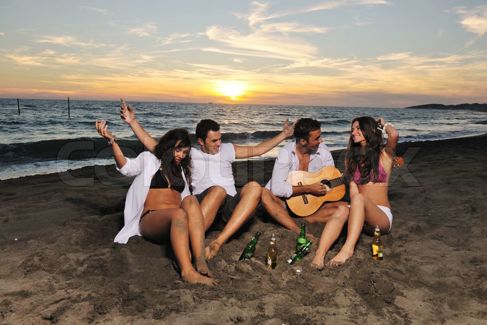 beach party Stock image Colourbox