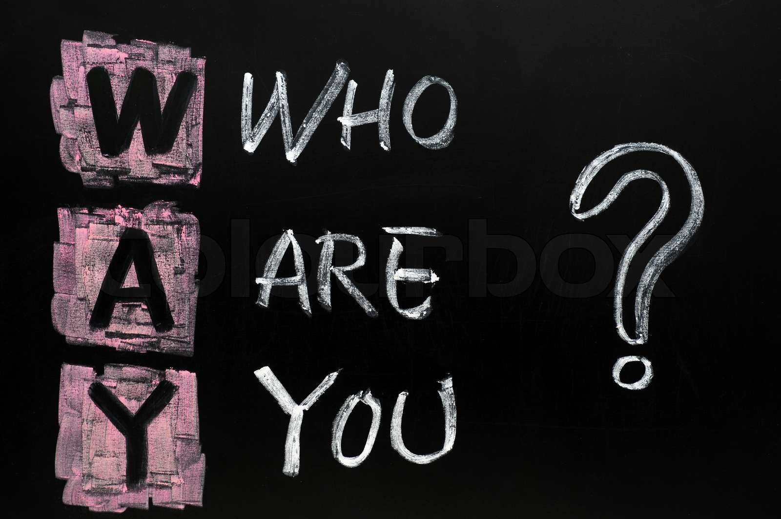 Who are you | Stock image | Colourbox