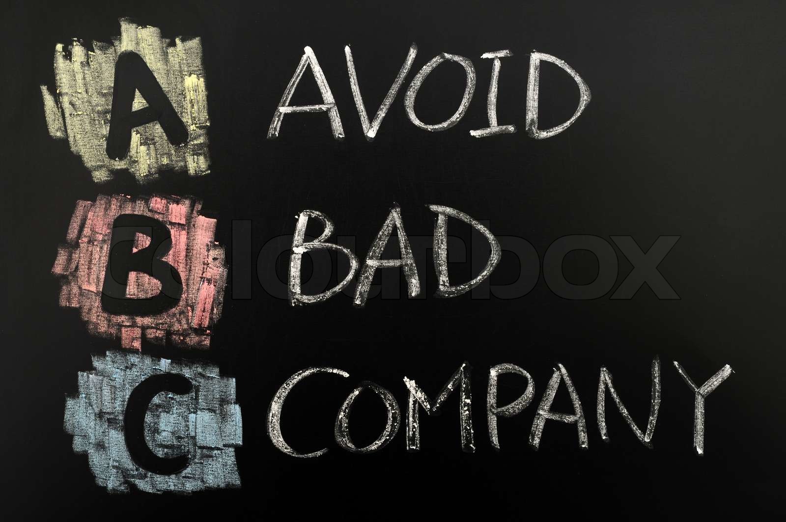 acronym-of-abc-avoid-bad-company-stock-image-colourbox