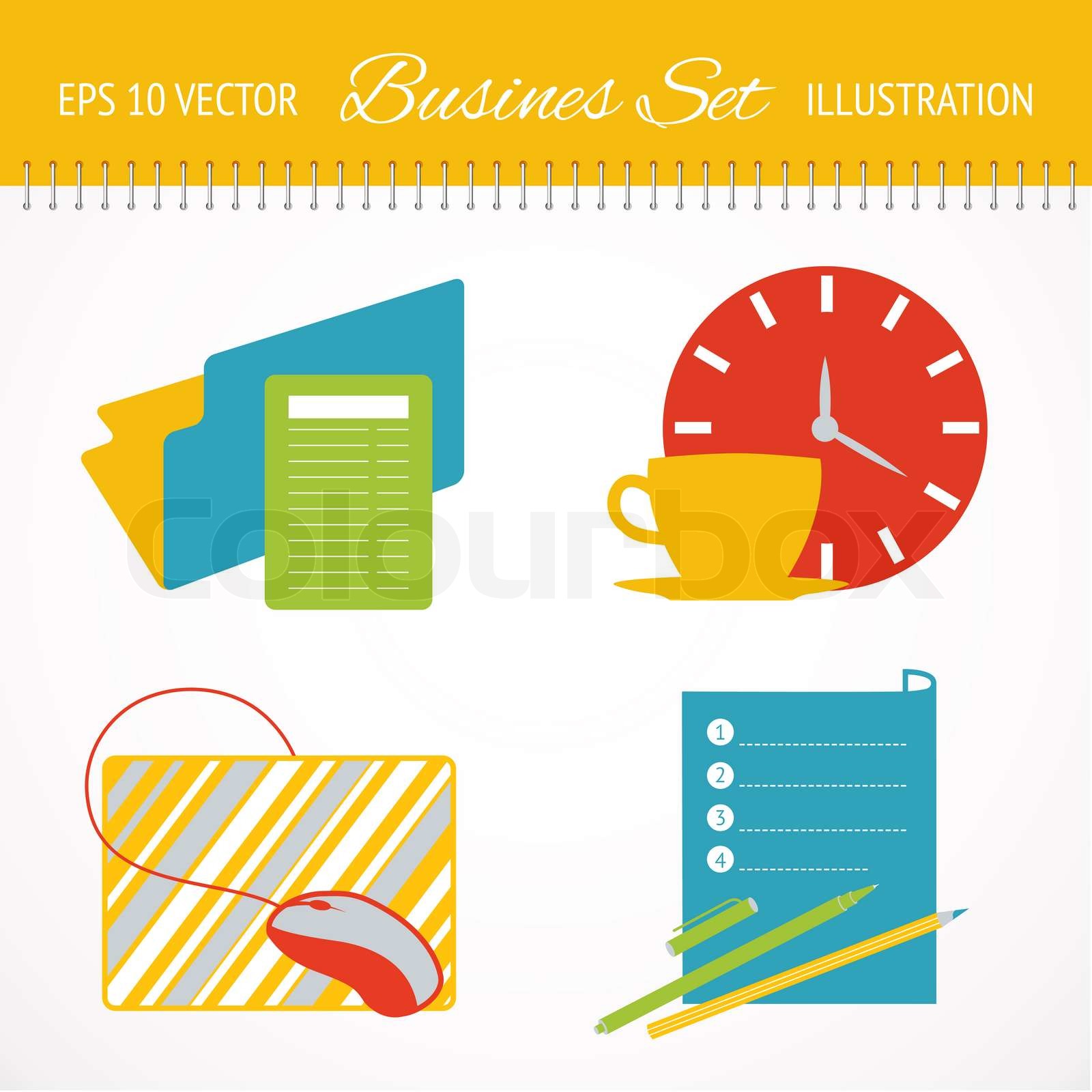 Business flat icons set. | Stock image | Colourbox