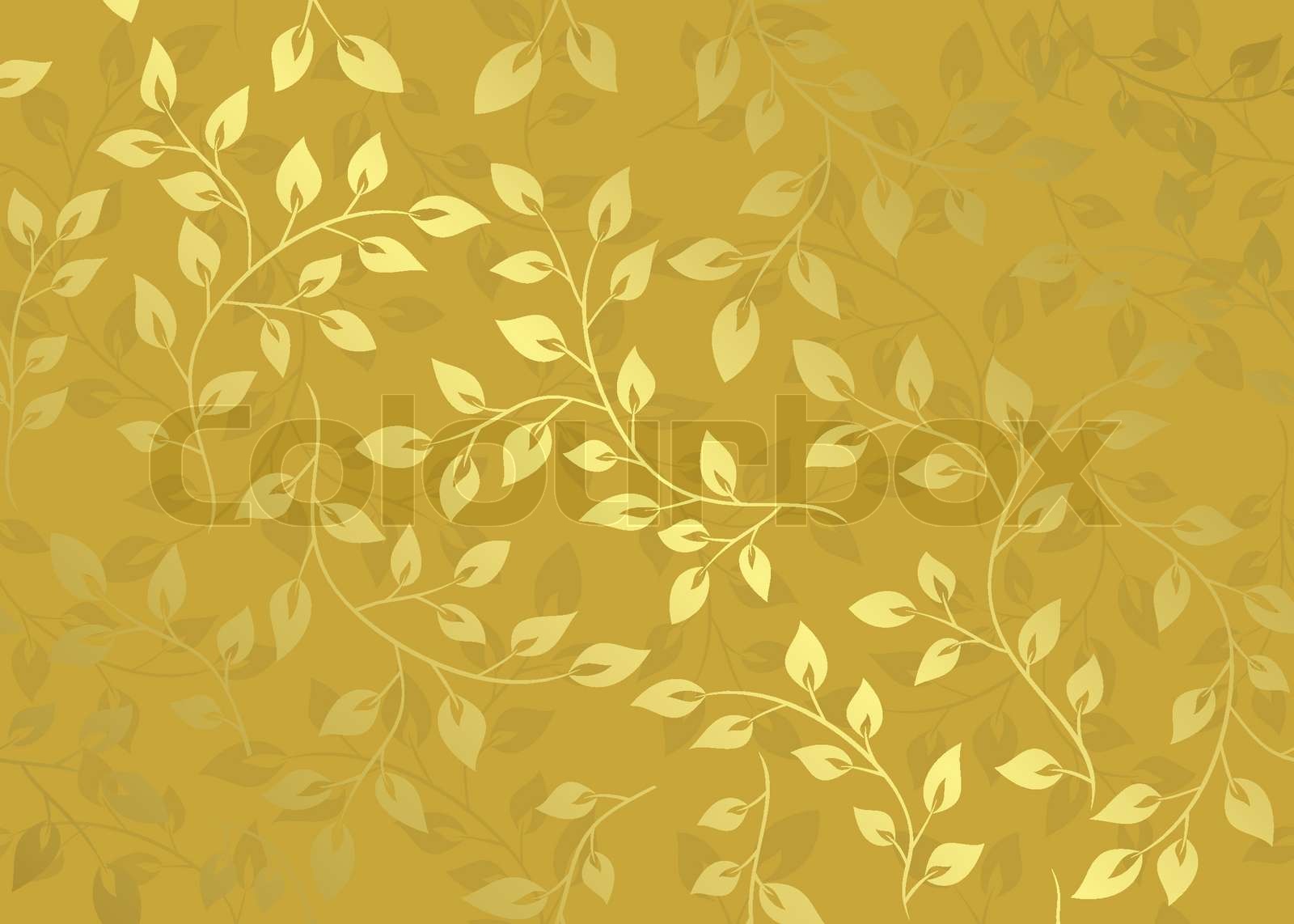 gold floral pattern vector Stock vector Colourbox