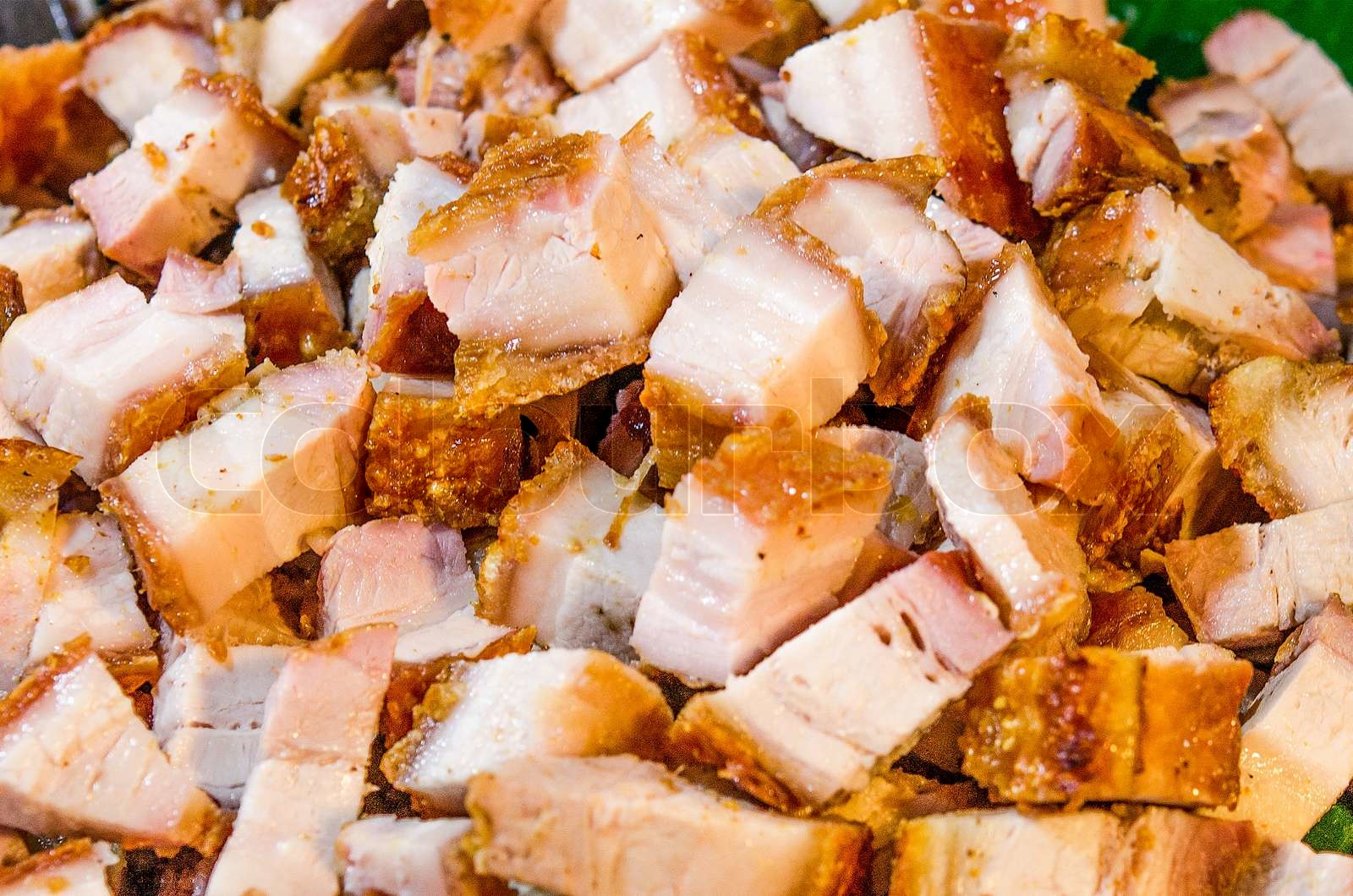 Deep fried pork belly sliced Stock image Colourbox