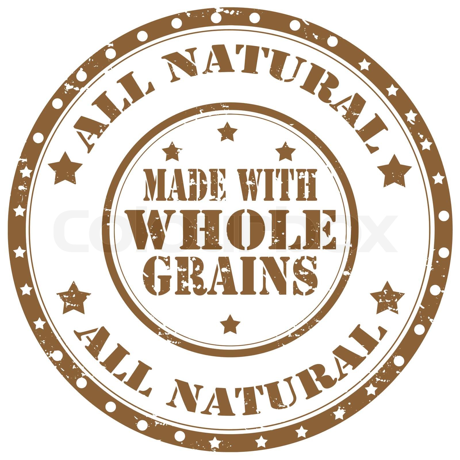 Made with Whole Grainsstamp Stock vector Colourbox