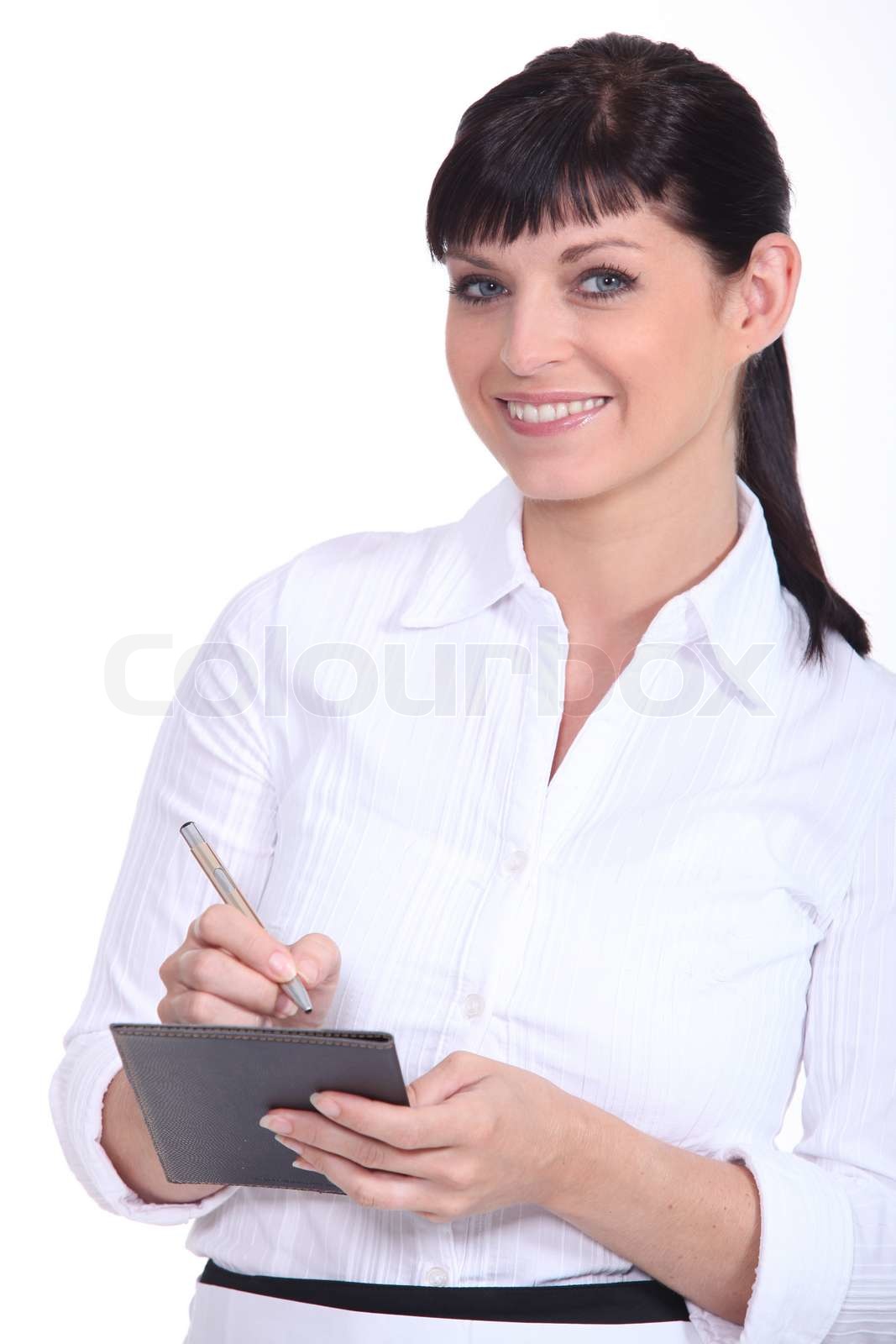 Waitress Writing Order Stock Image Colourbox