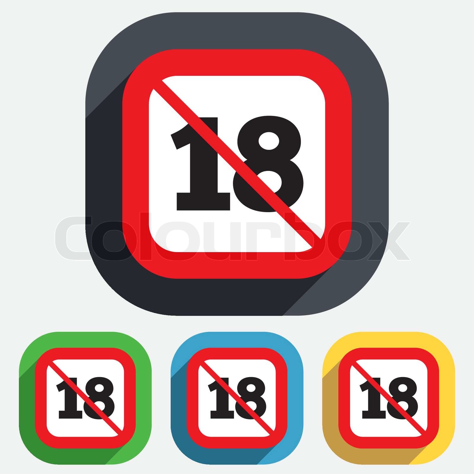 no-18-years-old-sign-adults-content-stock-vector-colourbox