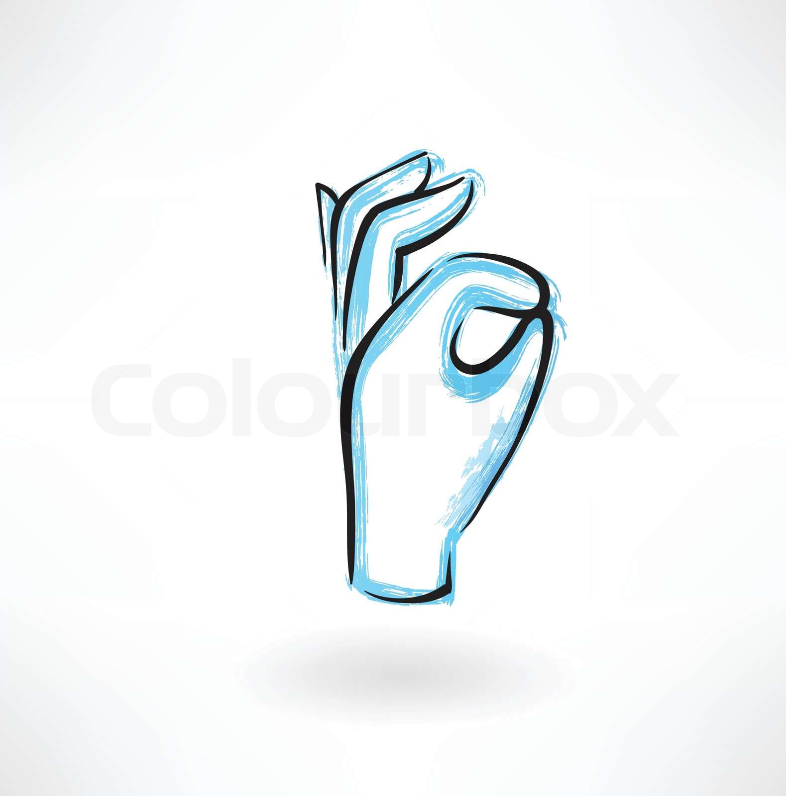 ok grunge icon Stock vector Colourbox