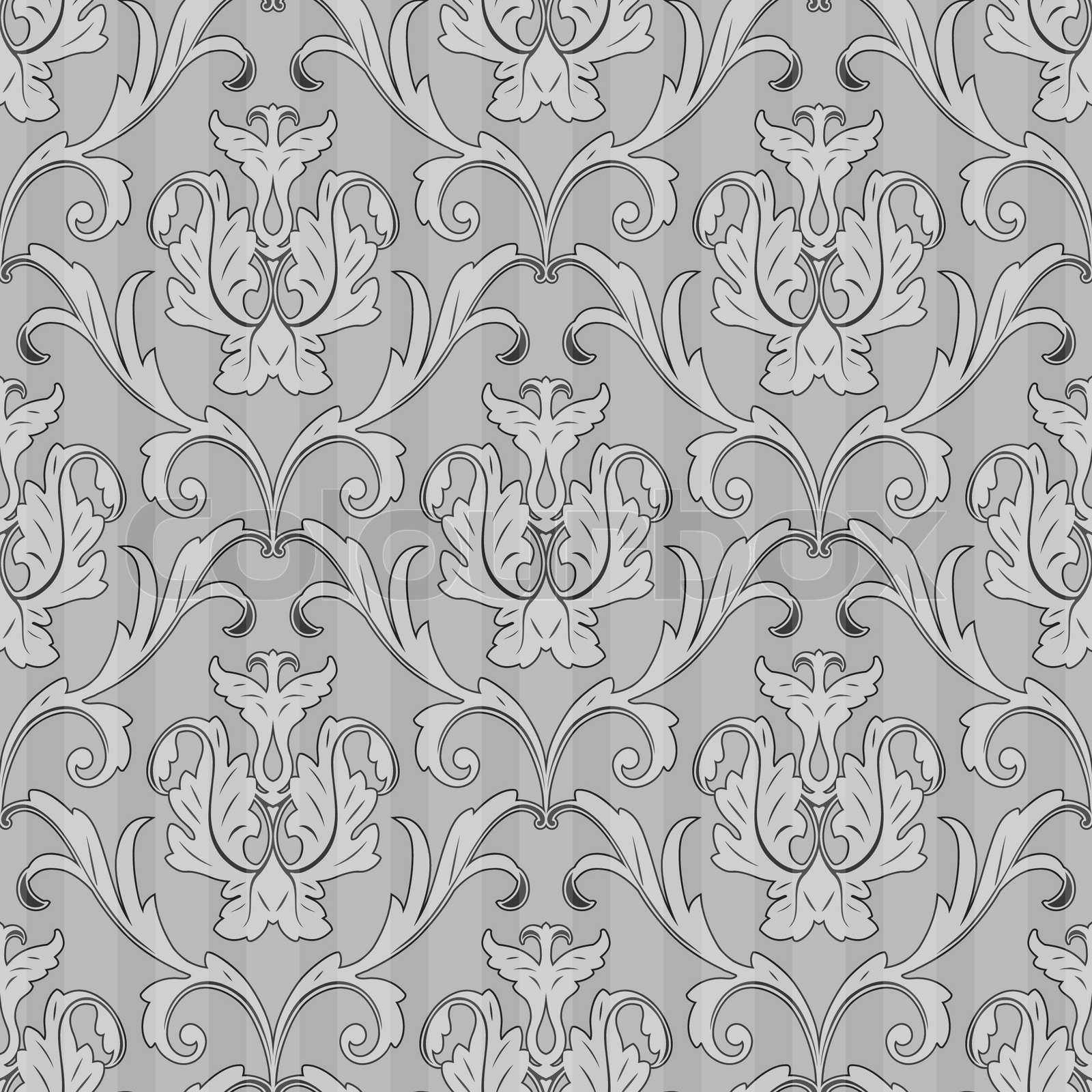 seamless black white wallpaper pattern | Stock vector | Colourbox