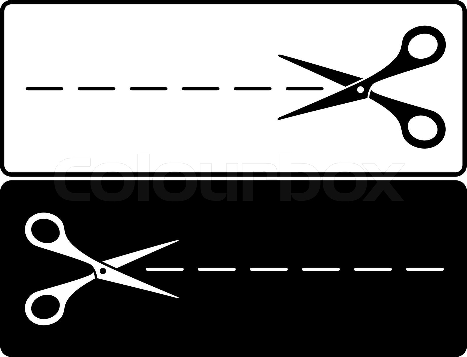 black and white scissors Stock vector Colourbox