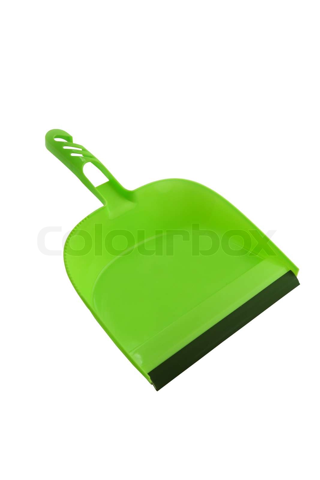 Green dustpan Stock image Colourbox