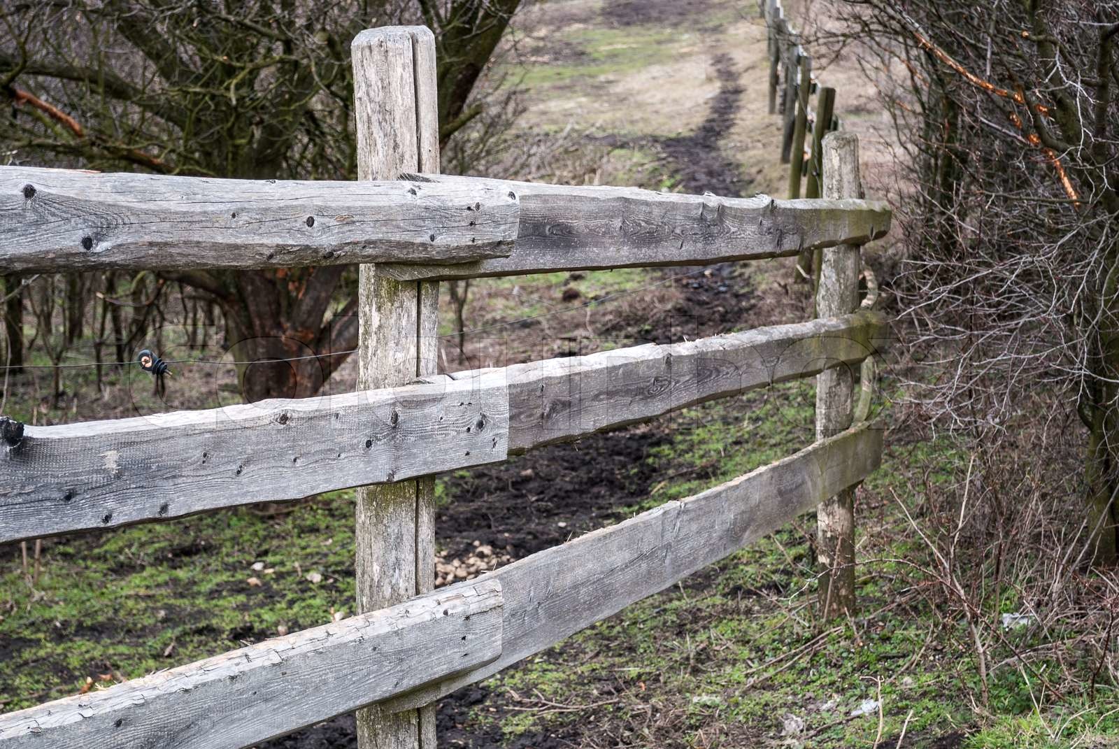 Wooden ranch fence | Stock image | Colourbox