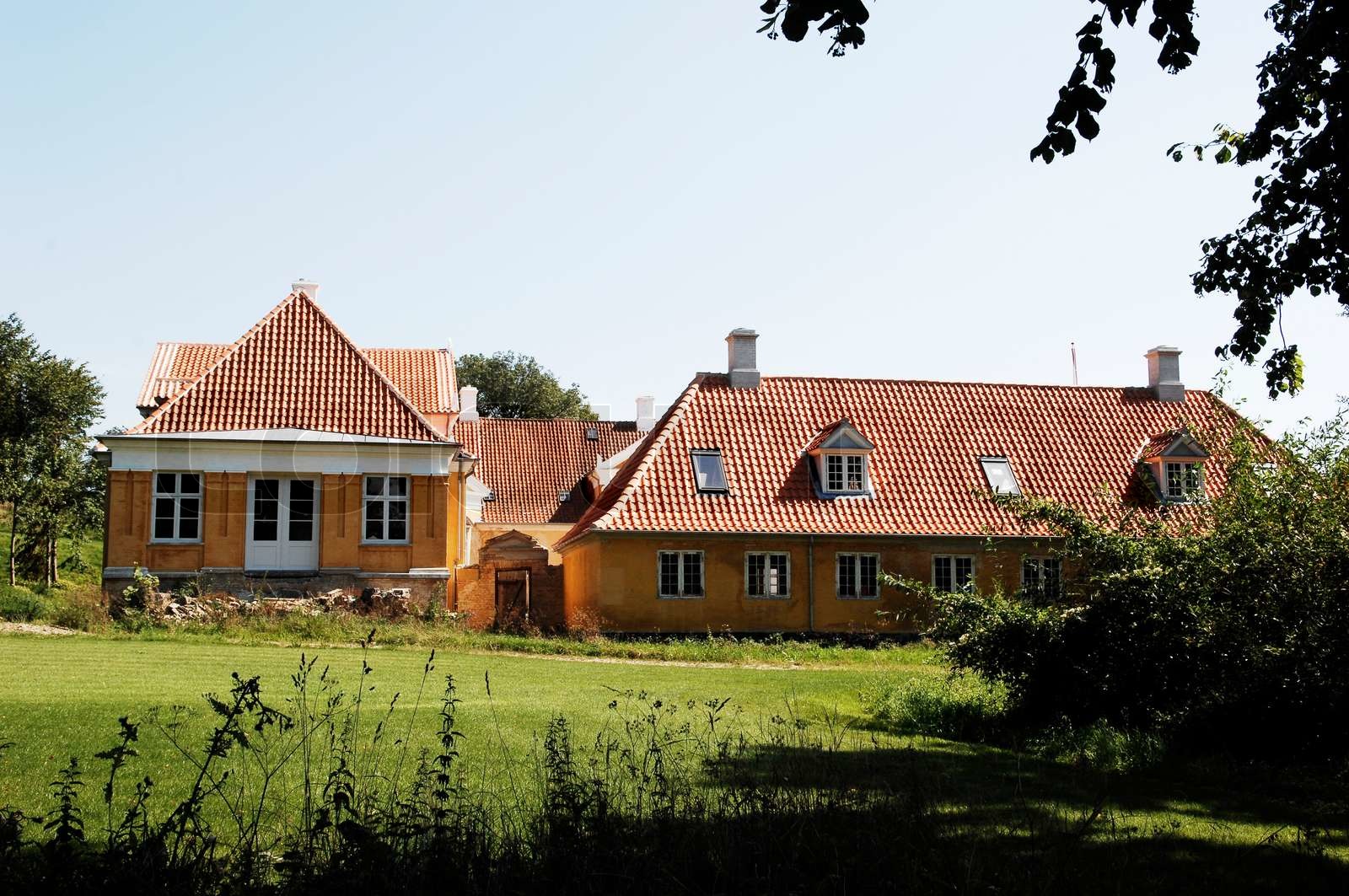 Modern villa in Denmark Stock image Colourbox