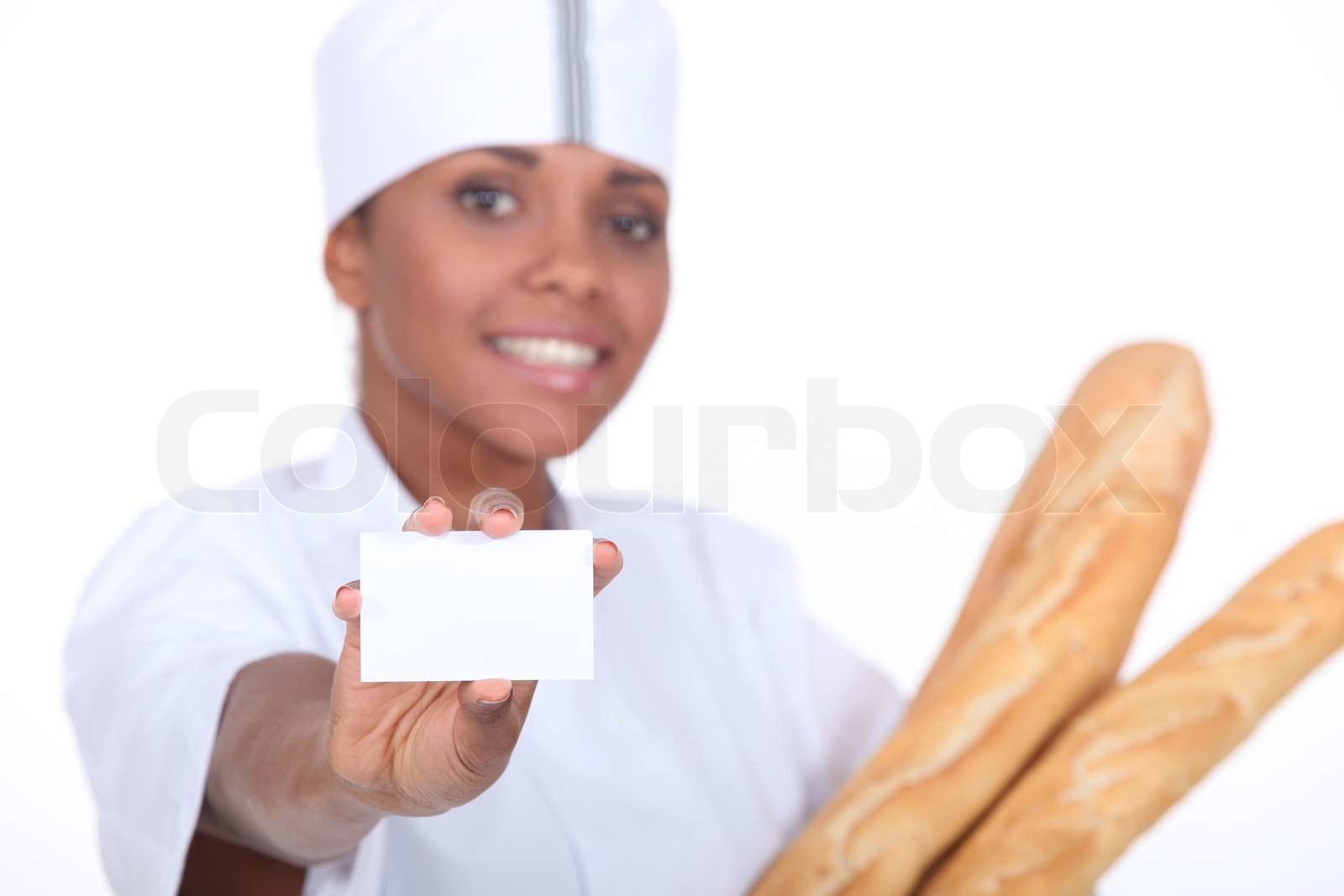 I sell French baguettes Stock image