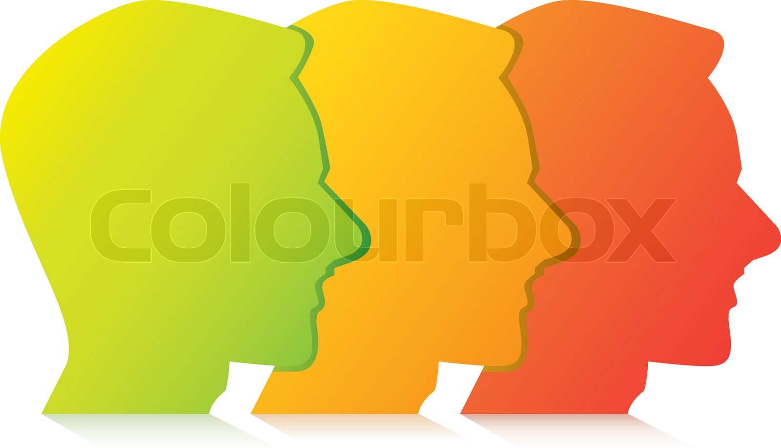 human head template | Stock vector | Colourbox