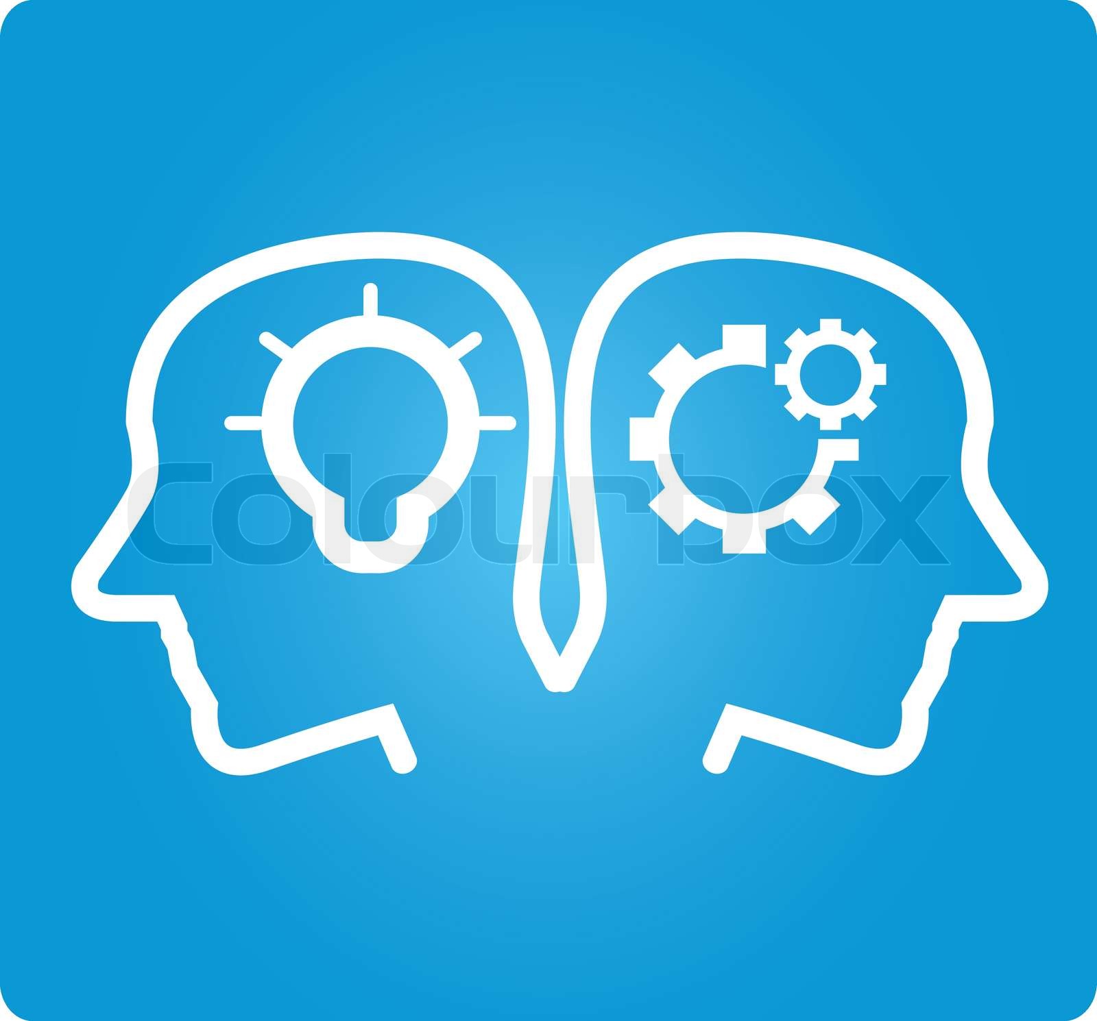 ingenioso, argumento, razonamiento Vector de archivo Colourbox