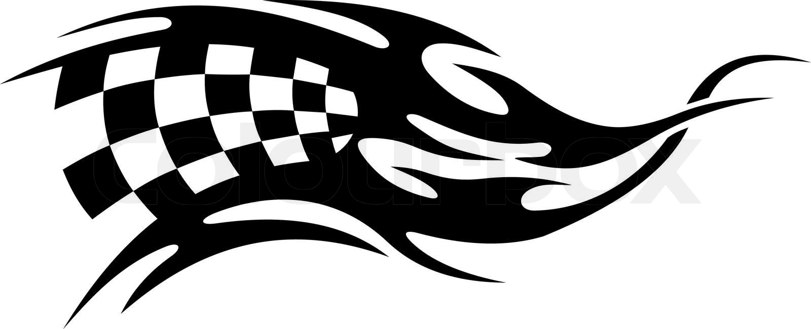 Checkered Flag Tattoo Stock Vector Colourbox
