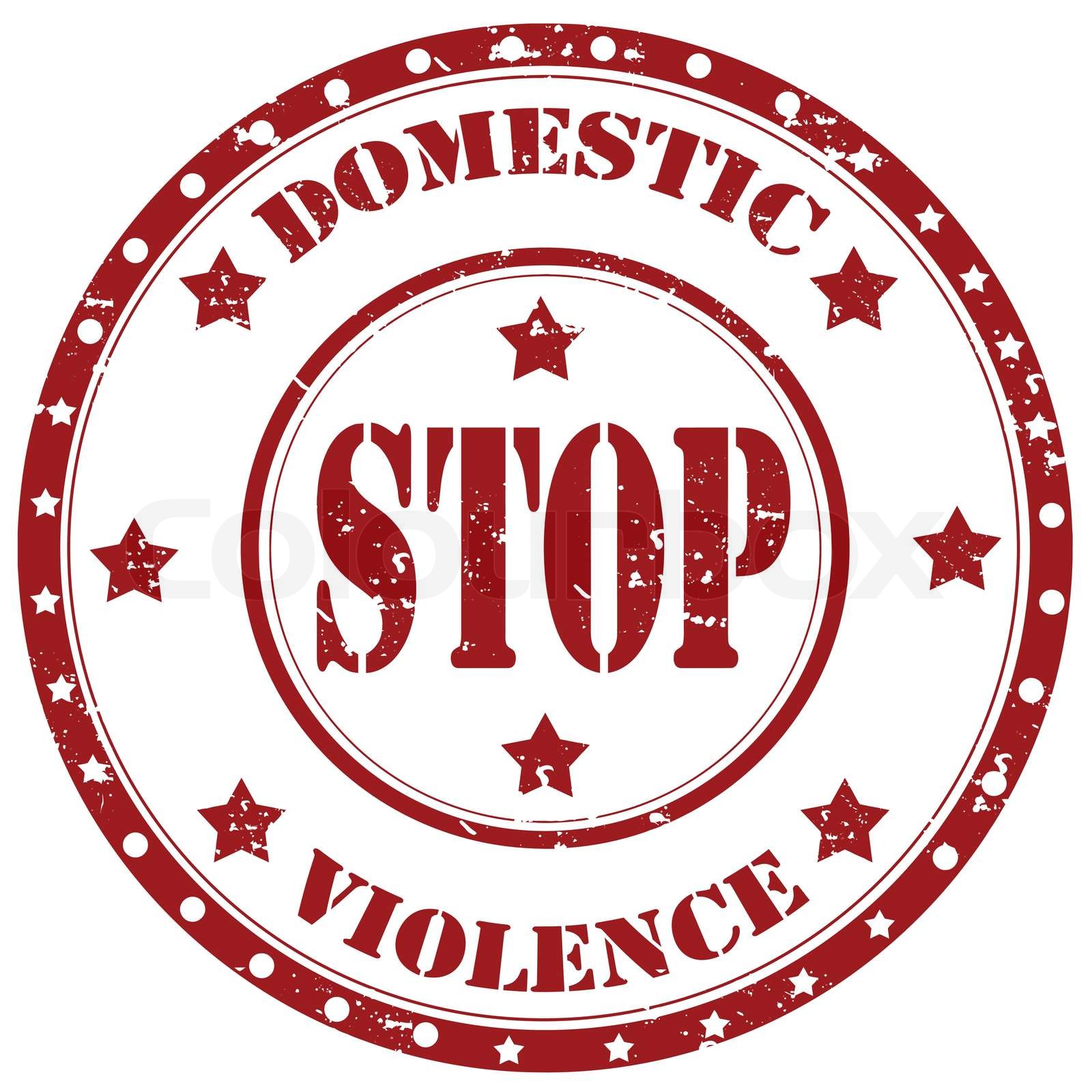 Stop Domestic Violencestamp Stock vector Colourbox
