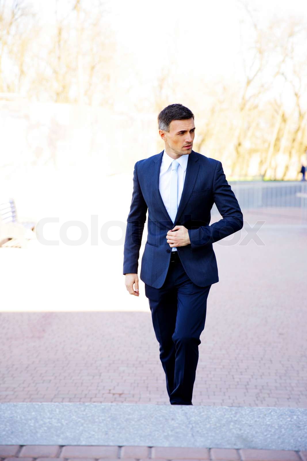 Confident businessman walking on the street | Stock image | Colourbox